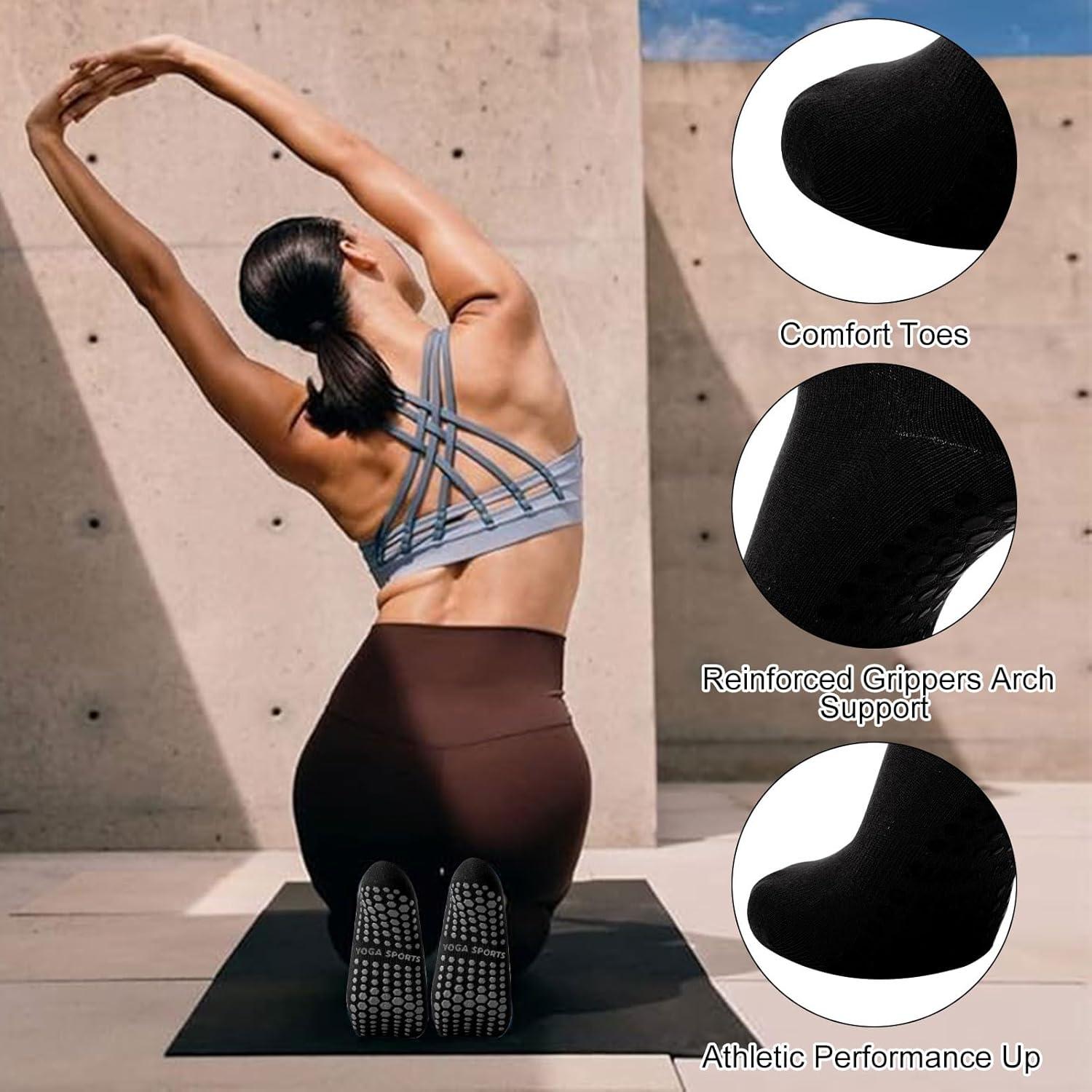 3 Pares de Calcetines Antideslizantes para Yoga Pddstance