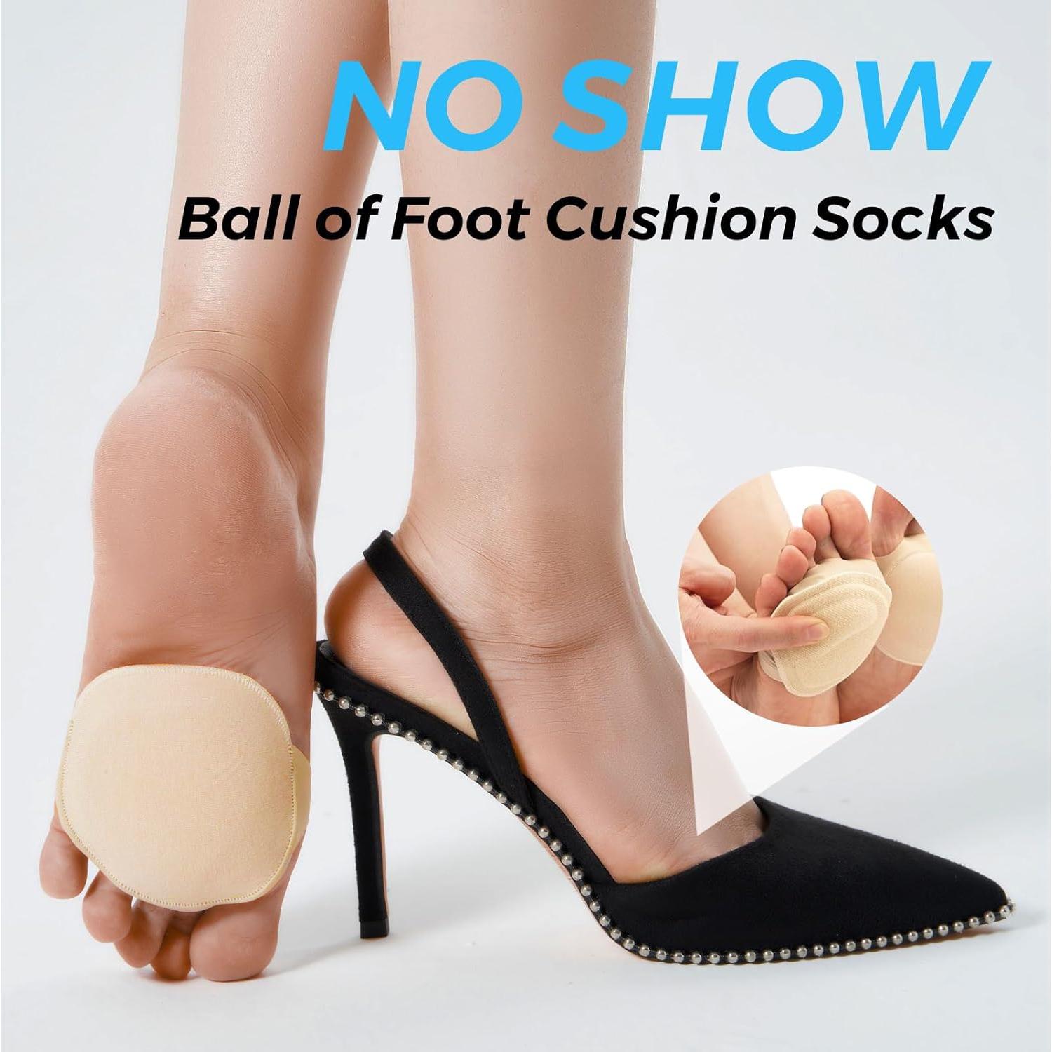 Calcetines Acolchados Flammi para Mujeres - 6 Pares Antideslizantes