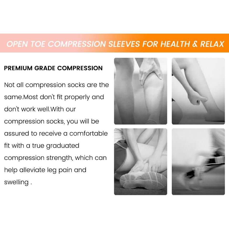 Calcetines de Compresión Abiertos EVOPLECI 15-20mmHg Gris TALL-M