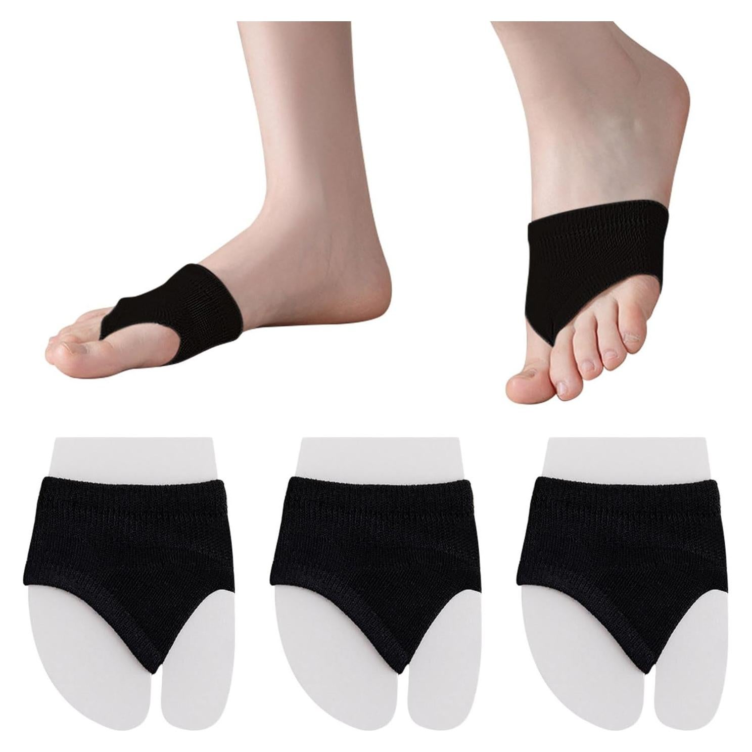 3 Pares Calcetines Peep Toe SooGree para Mujeres - Negros