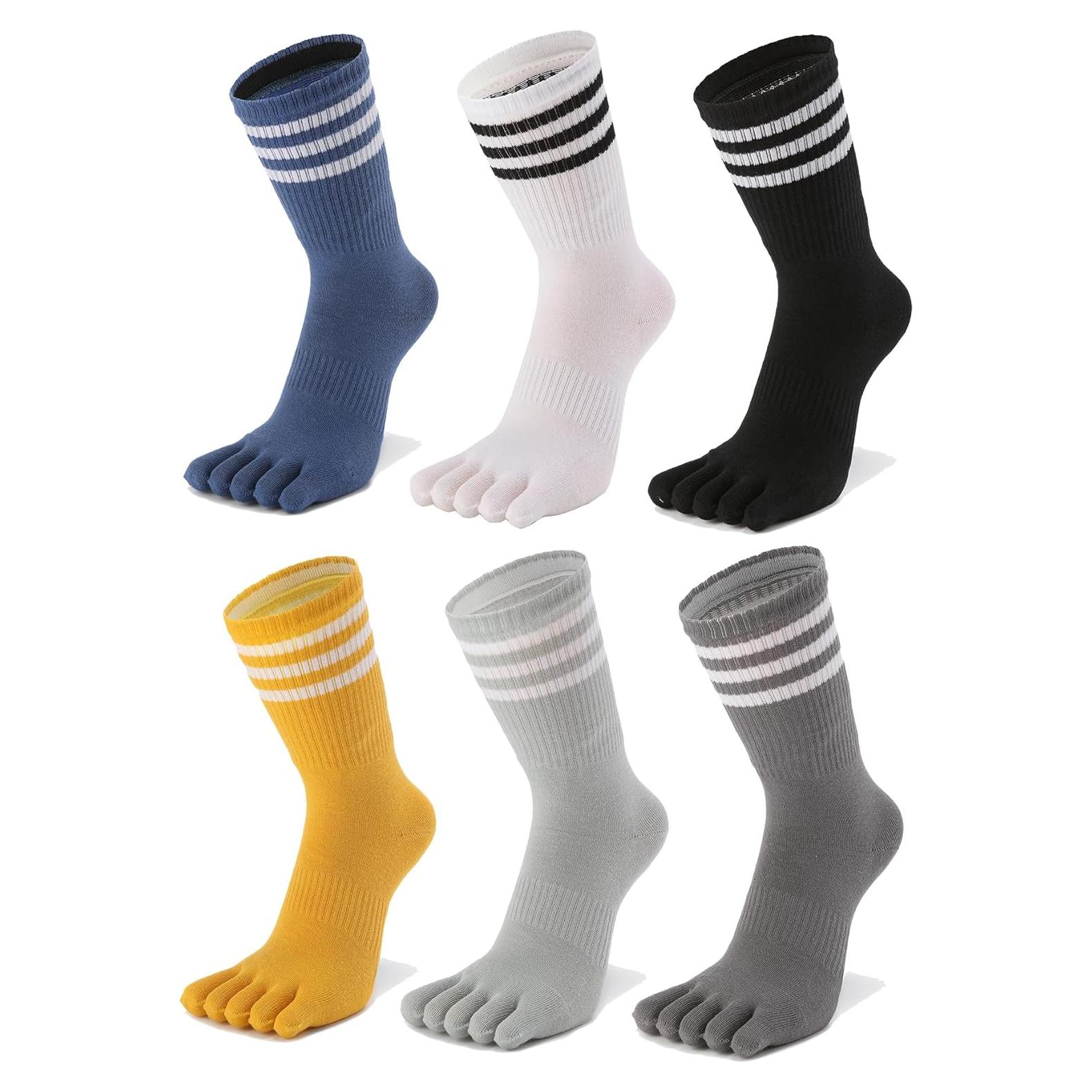 Calcetines de Dedo para Mujeres Fasot - 6 Paquetes Transpirables