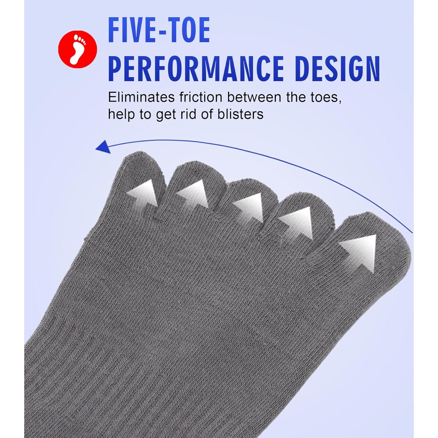 Calcetines de Dedo para Mujeres Fasot - 6 Paquetes Transpirables