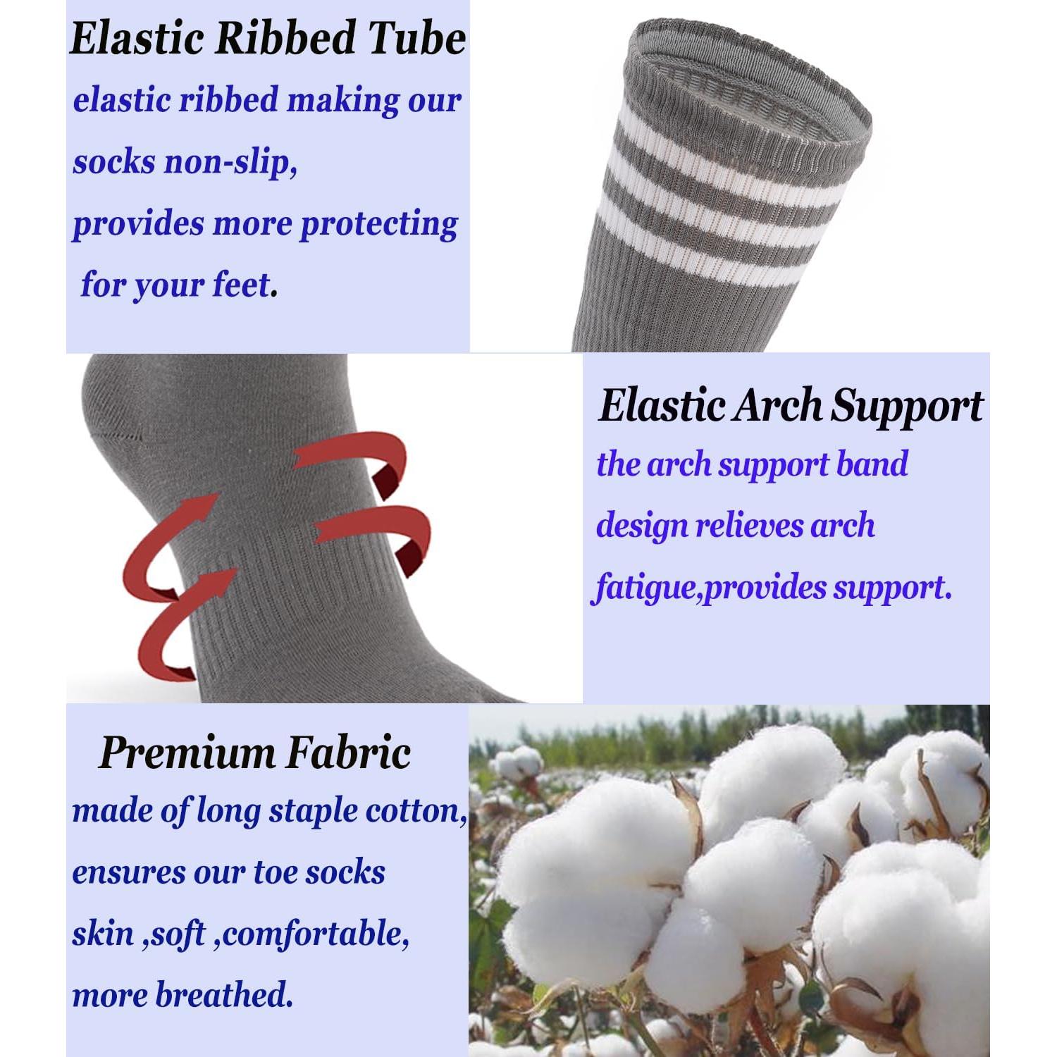 Calcetines de Dedo para Mujeres Fasot - 6 Paquetes Transpirables