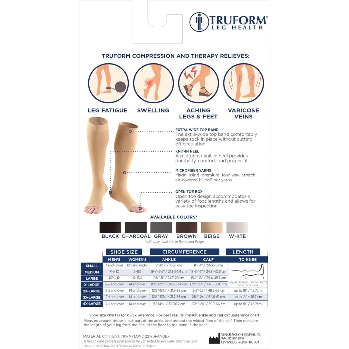 Medias de Compresión Microfibra Truform 20-30 mmHg Beige Grande