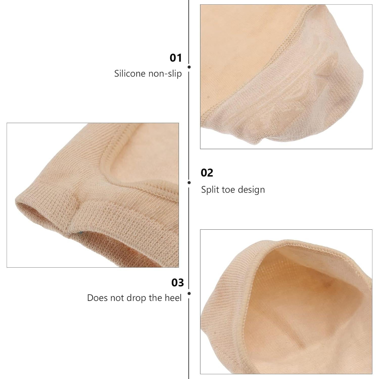 Calcetines de Yoga Antideslizantes para Mujer - Algodón Negro