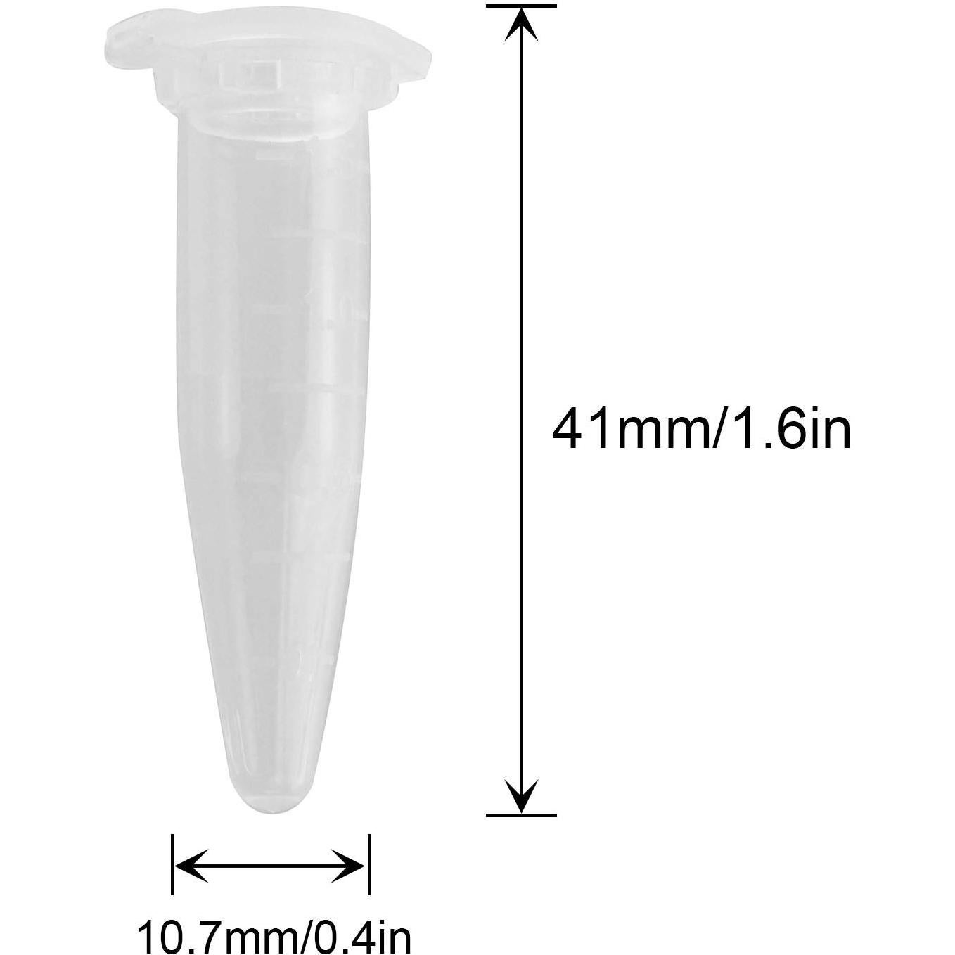 100 Tubos de Centrifugado de Plástico 1.5ml JCBIZ con Tapa