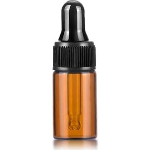 Paquete de 50 Botellas de Vidrio Ámbar 3ml con Gotero USRommaner