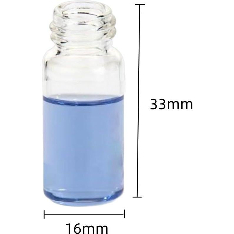 Frasco de Muestra de Vidrio Borosilicato 3ML - 100 Unidades