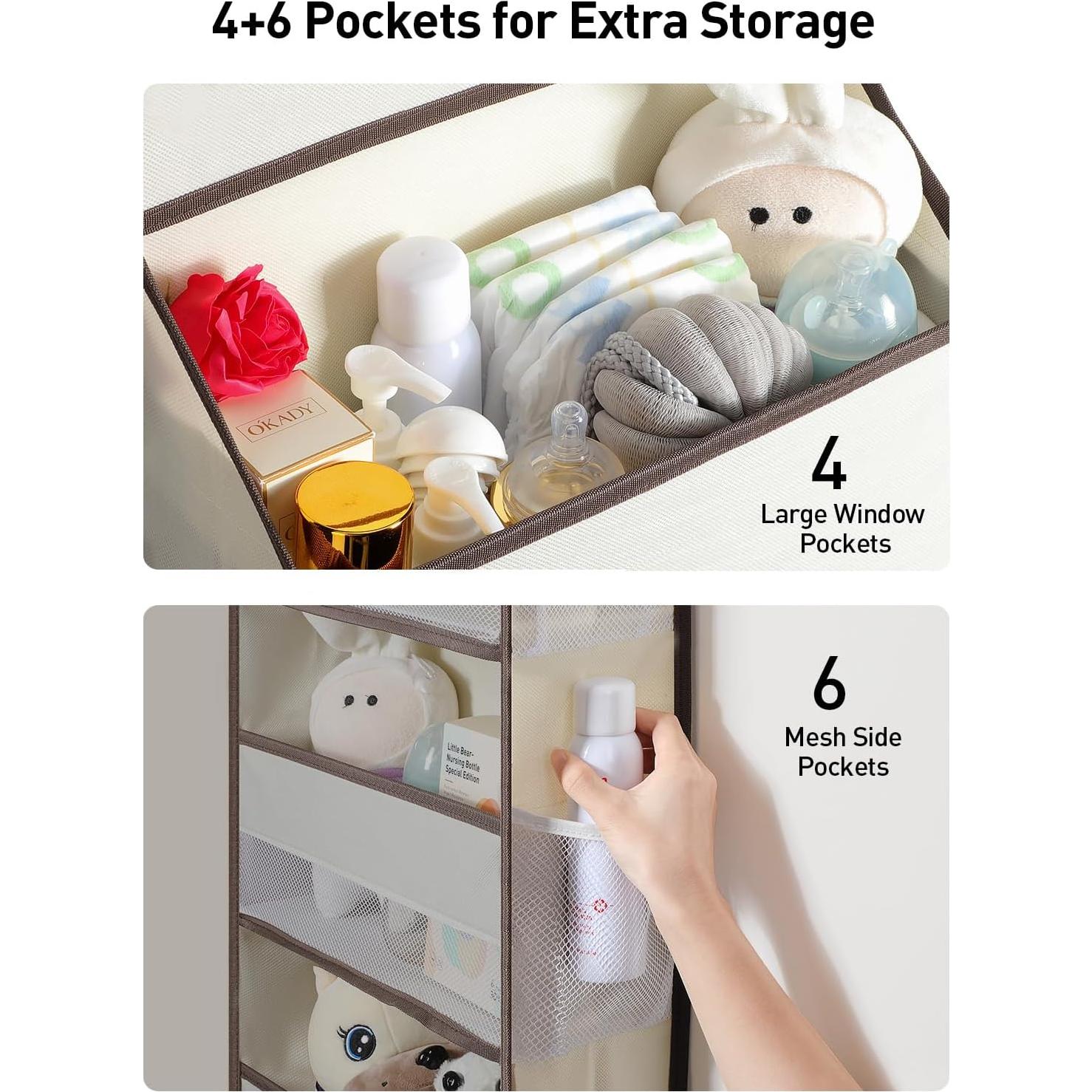 Organizador Colgante Yecaye Beige 4 Niveles 15.9 kg para Bebés