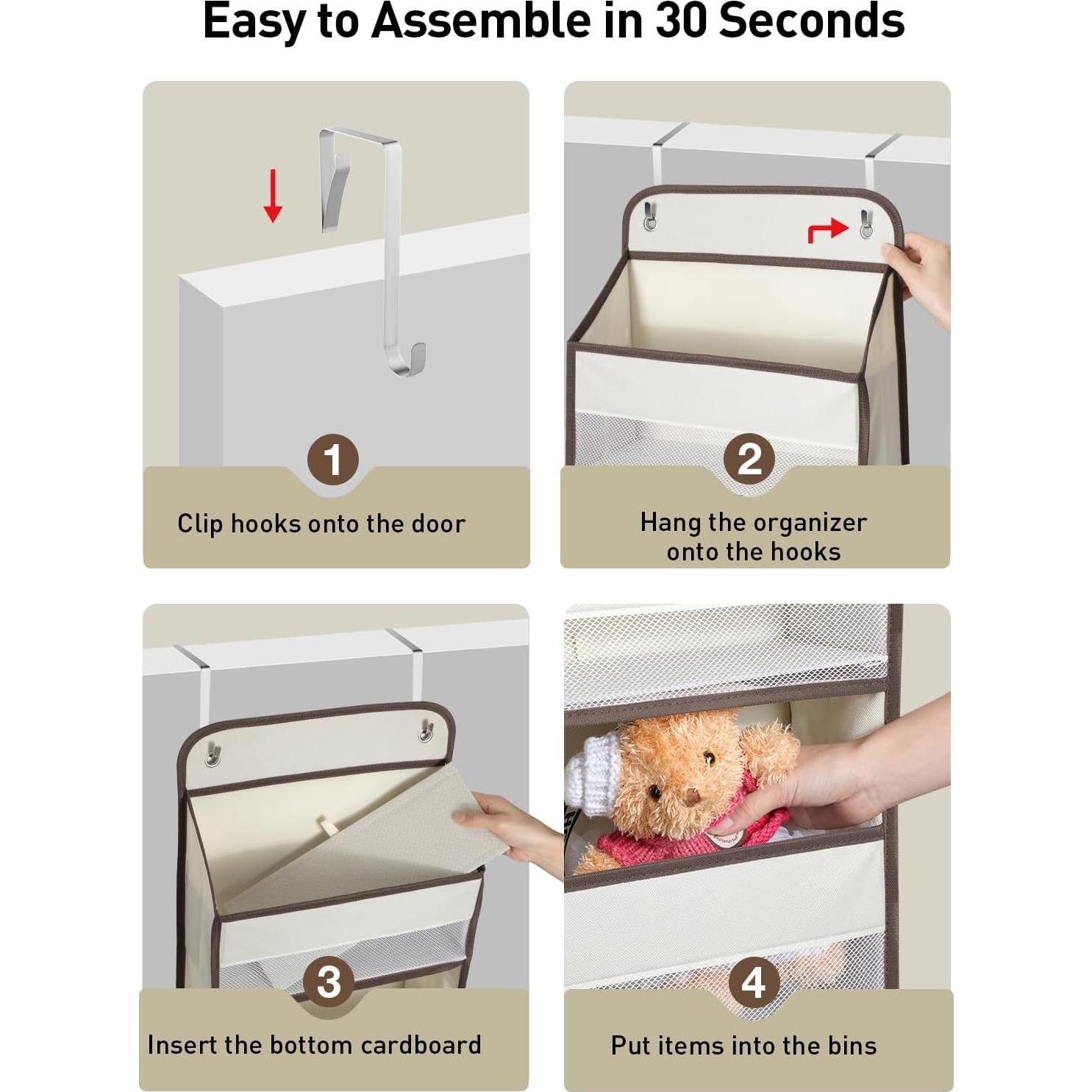 Organizador Colgante Yecaye Beige 4 Niveles 15.9 kg para Bebés