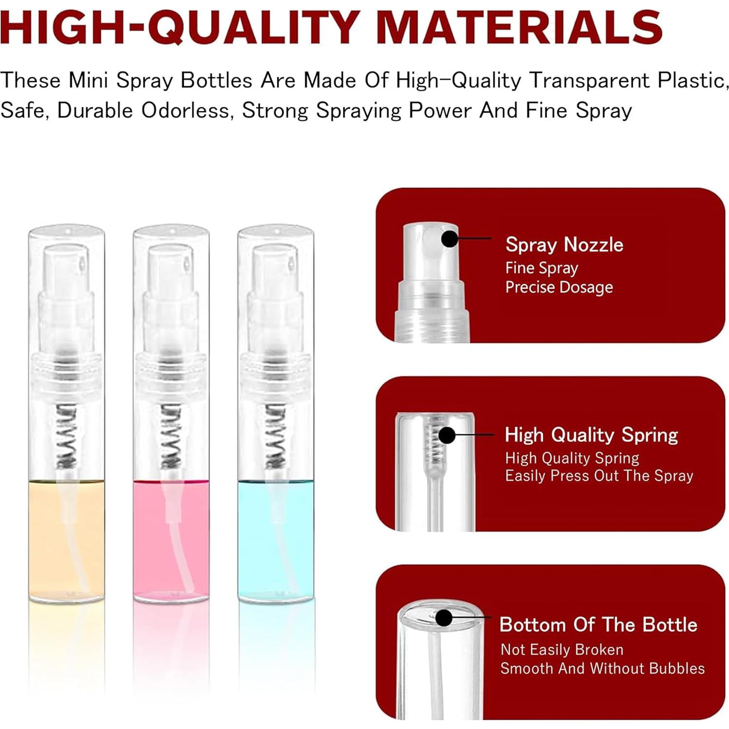 Botellas de Spray Mini Csdtylh 120 Pcs 2ml Transparente