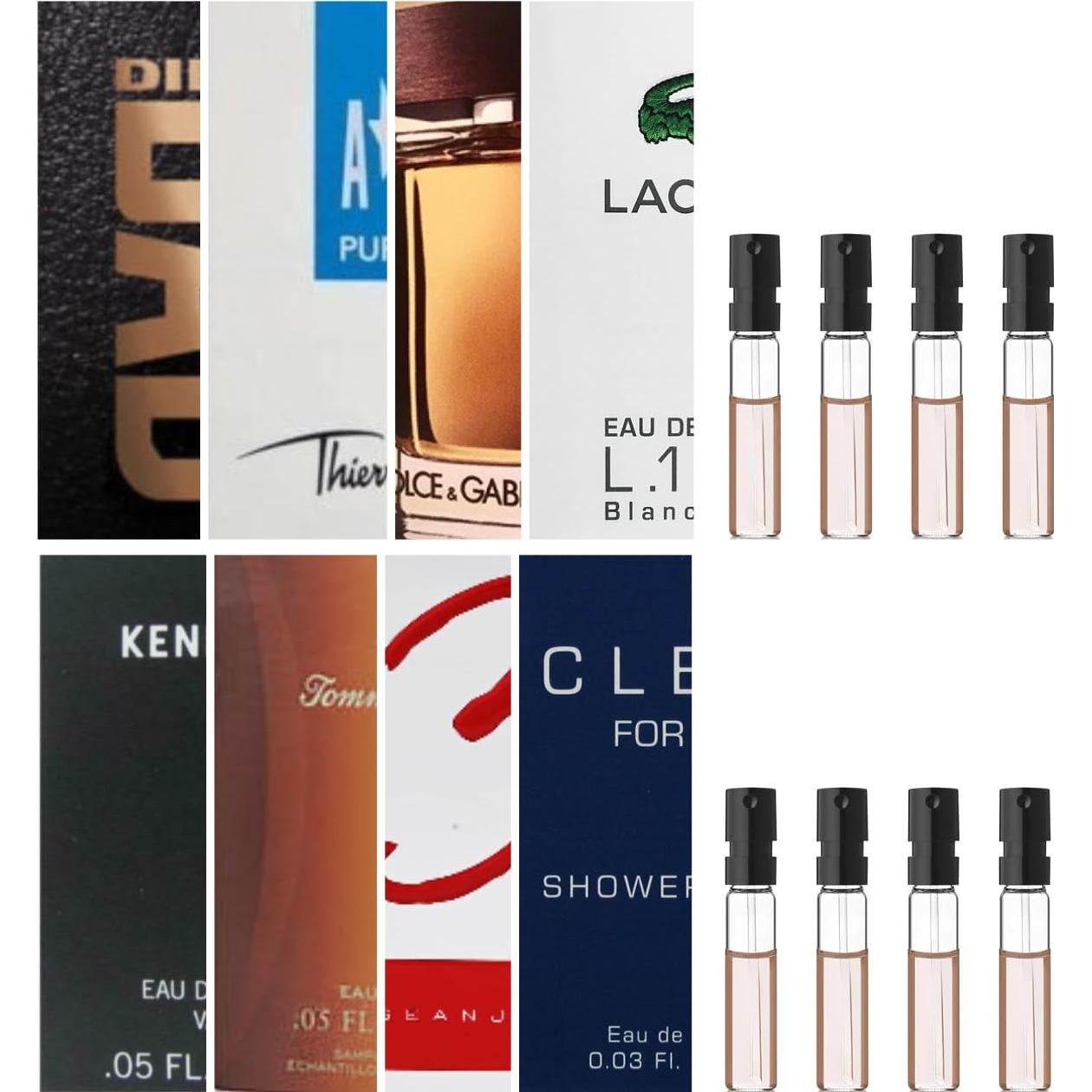 Juego de Muestras de Fragancias para Hombres - 8 Viales de 0.57 a 1.70 g