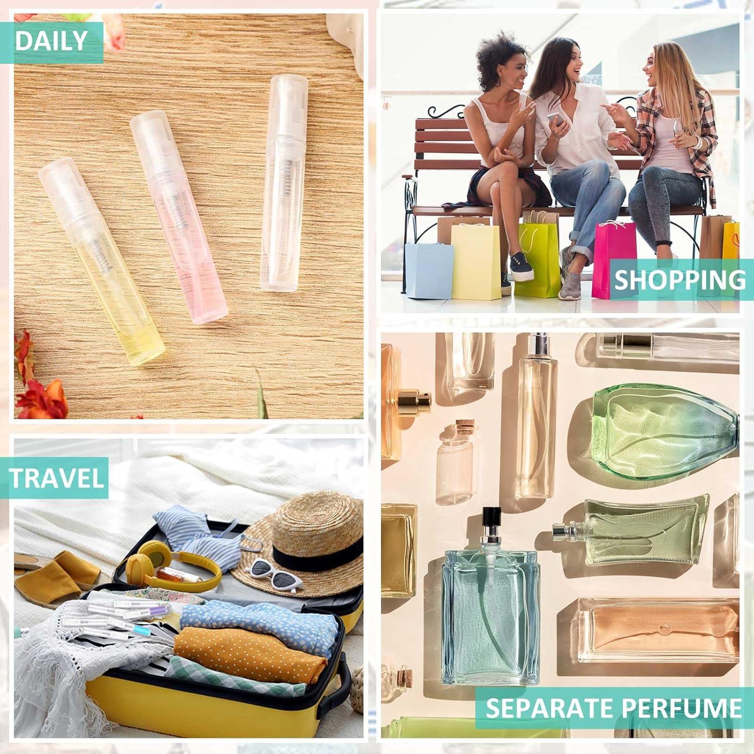 200 Mini Botellas de Spray Zhehao 3 ml Transparentes Recargables