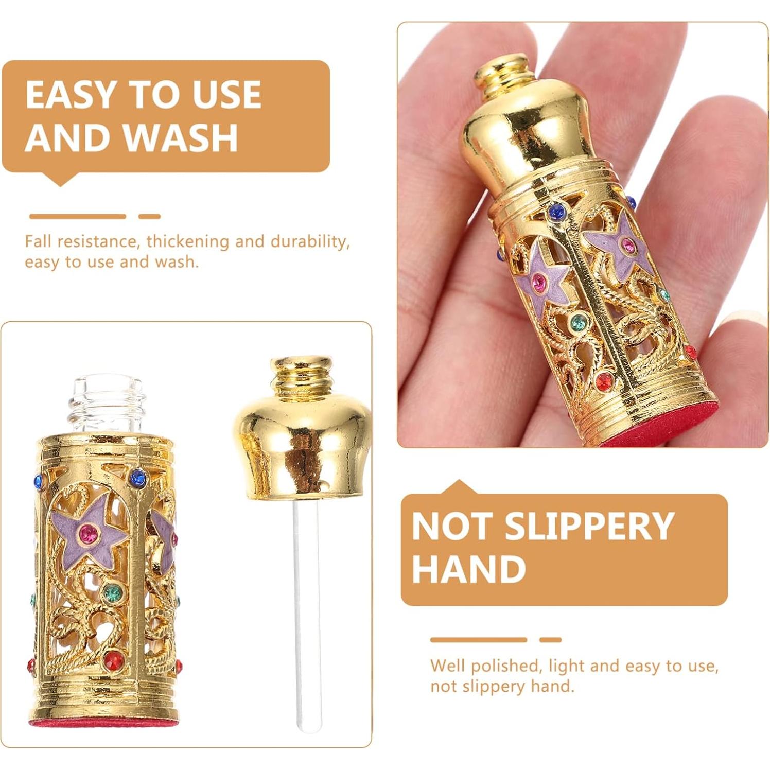 Botella de Perfume Rellenable Beavorty Vintage Dorada 24g