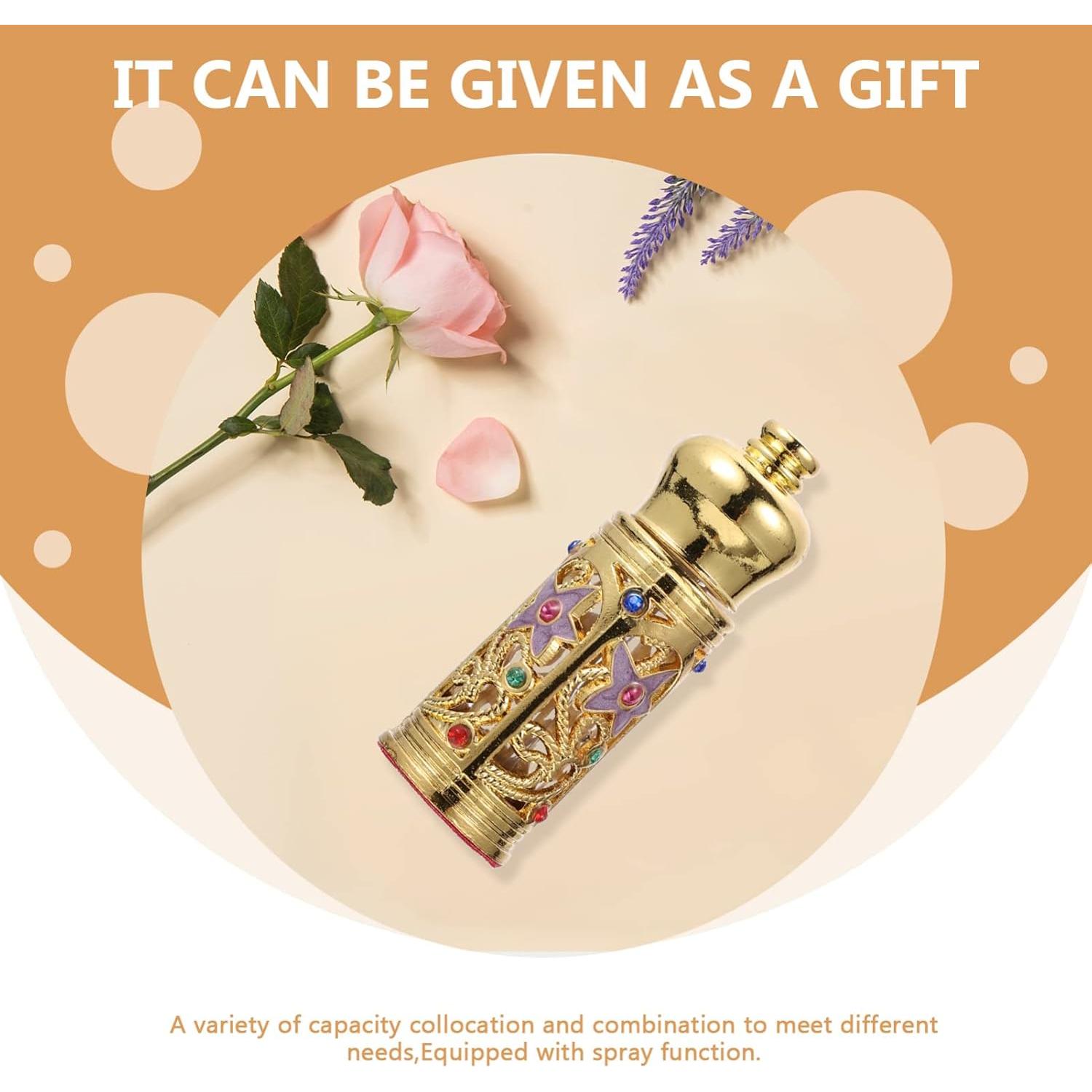 Botella de Perfume Rellenable Beavorty Vintage Dorada 24g