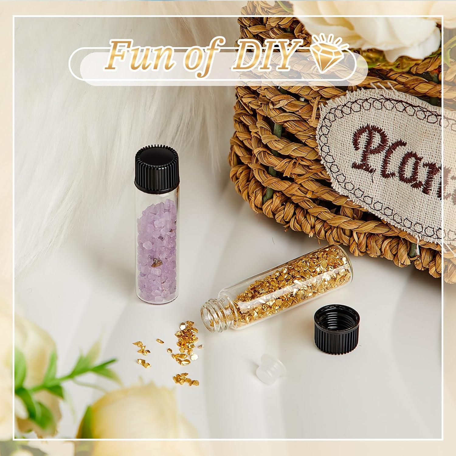 Frascos de Vidrio Lallisa 80 Pcs 7 ml con Tapas a Prueba de Fugas