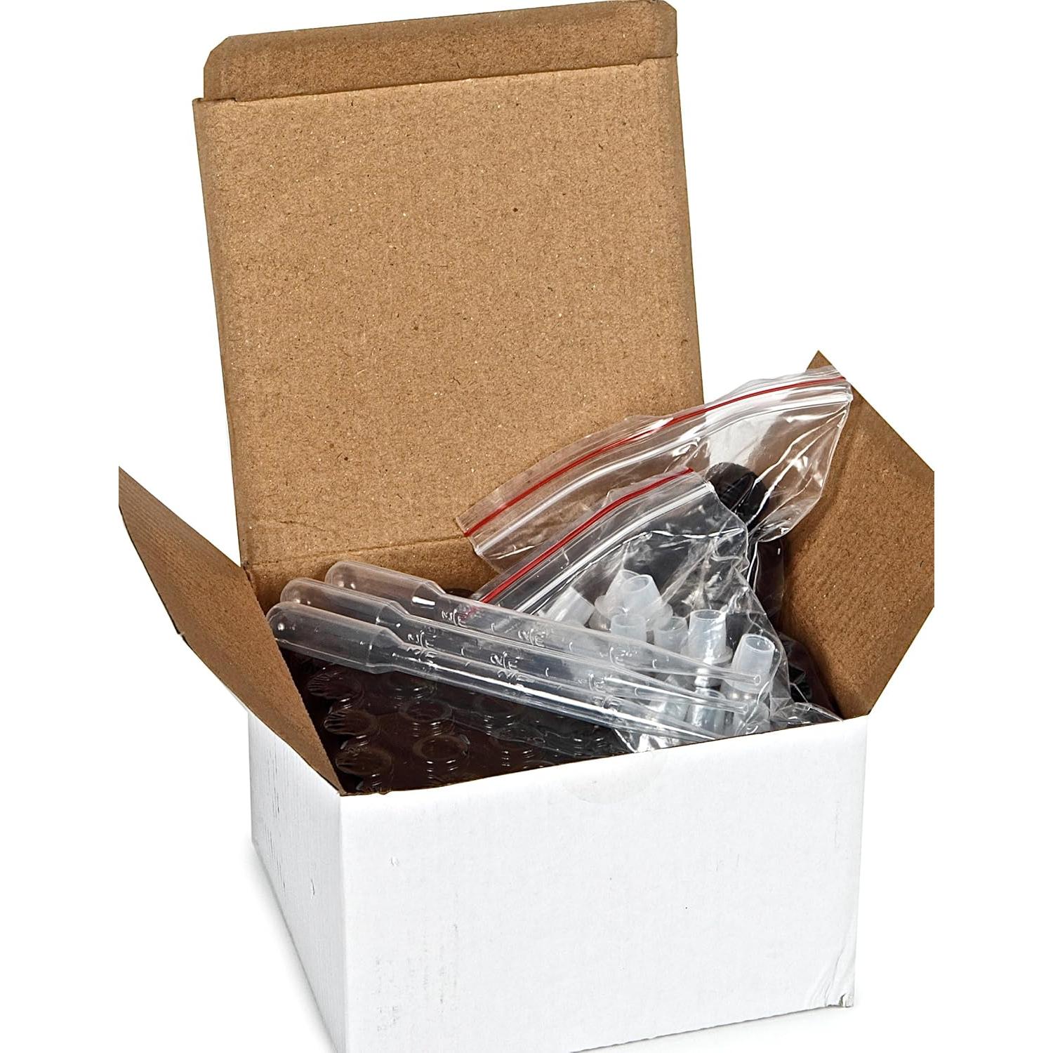 Botellas de vidrio ámbar 10 ml con rodillo Vivaplex - 24 unidades