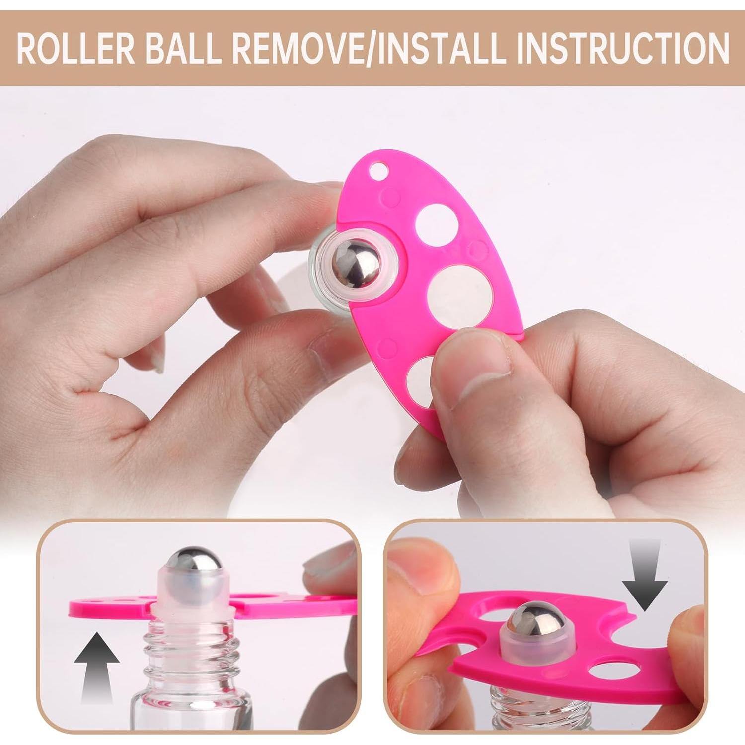 12 Botellas Roller de Vidrio 10ml inice con Accesorios