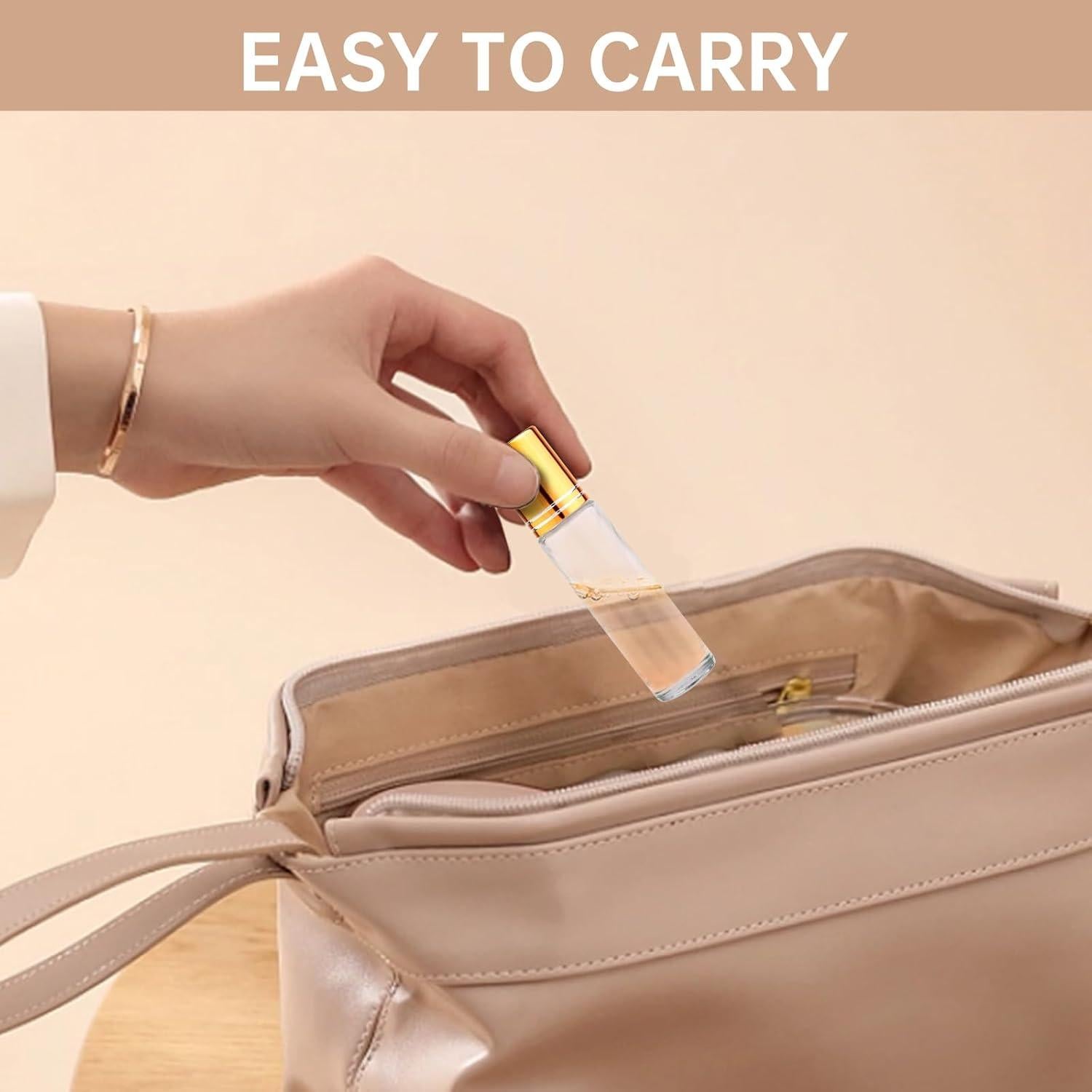 12 Botellas Roller de Vidrio 10ml inice con Accesorios