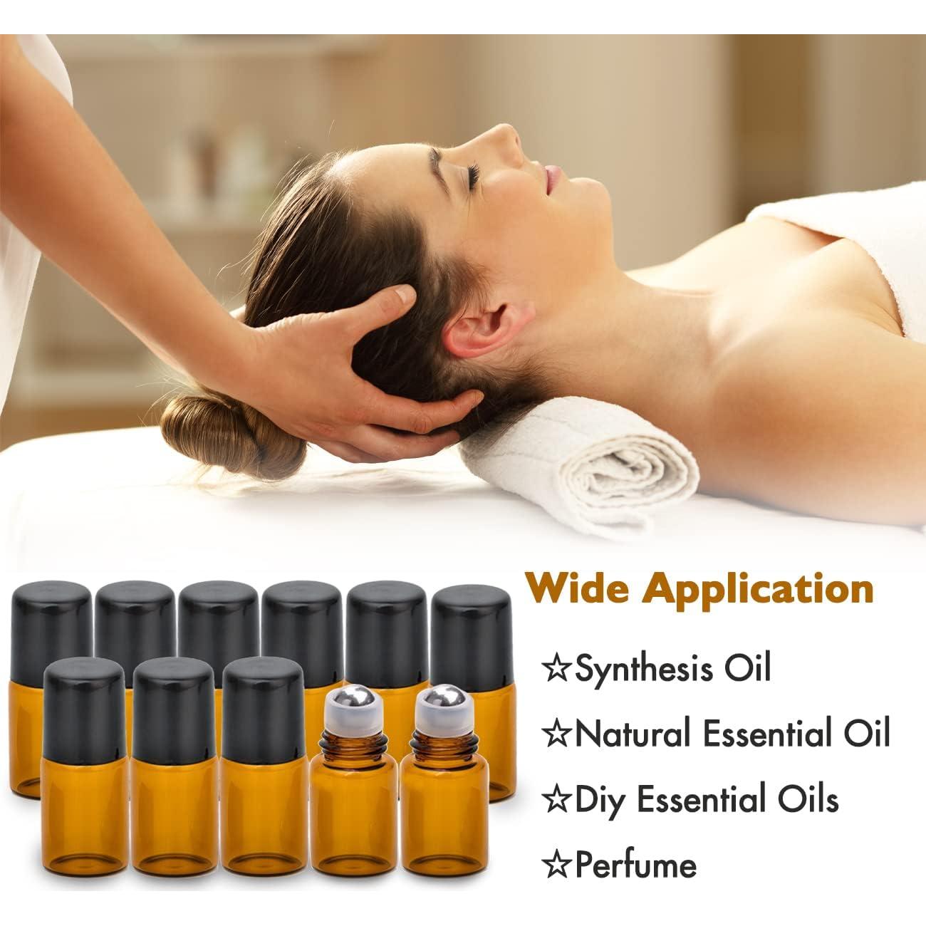 Botellas de Aceite Esencial 2ml ZEJIA Ámbar 24 Unidades