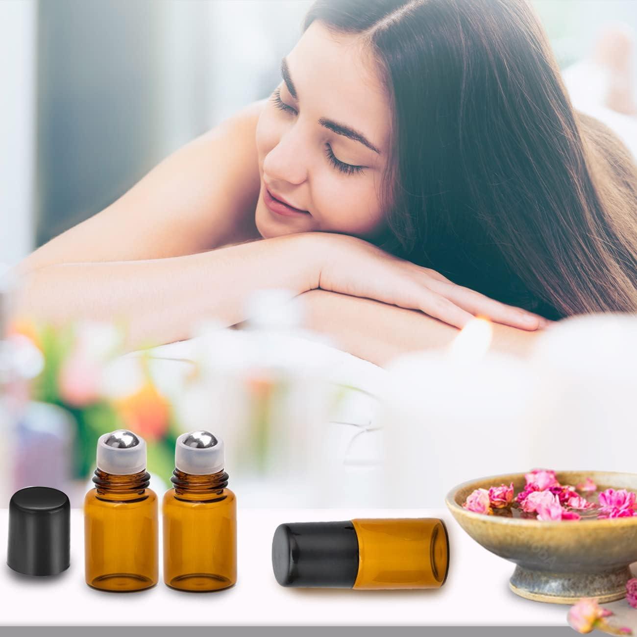 Botellas de Aceite Esencial 2ml ZEJIA Ámbar 24 Unidades