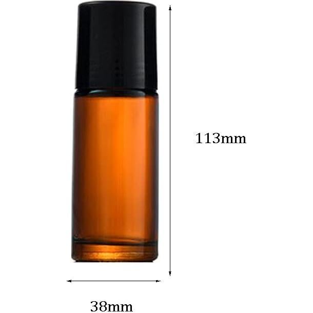 Botellas de vidrio ámbar Wresty 50ml - Set de 4, a prueba de fugas