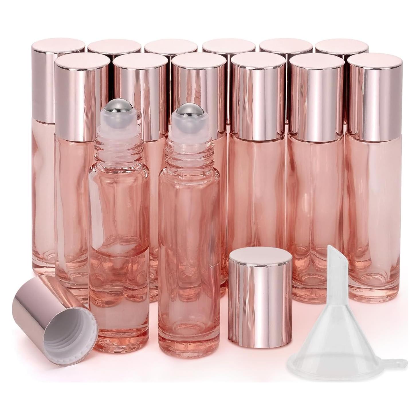 Kesell 14 Botellas de Vidrio 10ml con Rodillo para Aceites