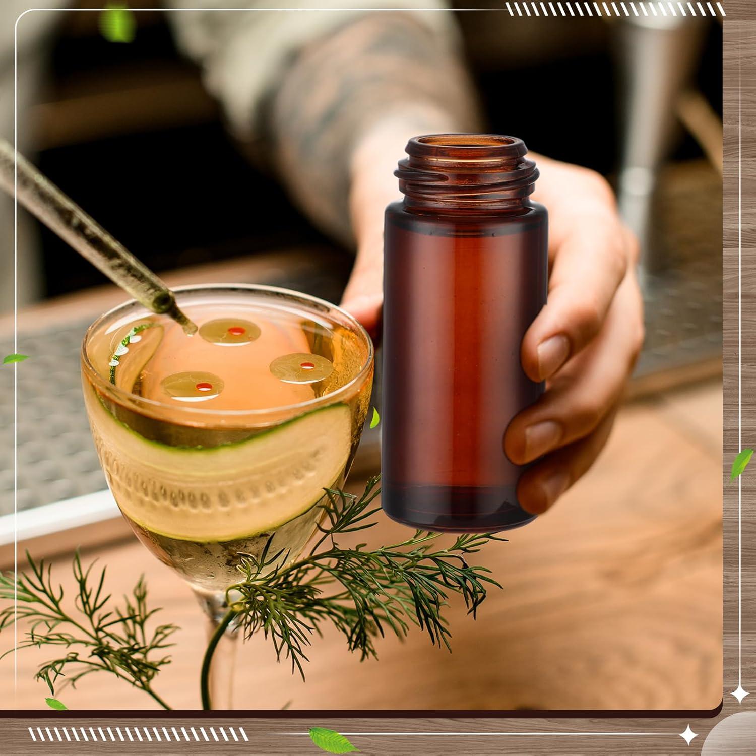 Set 24 Botellas de Vidrio Marrón 50ml con Rodillo Sumind