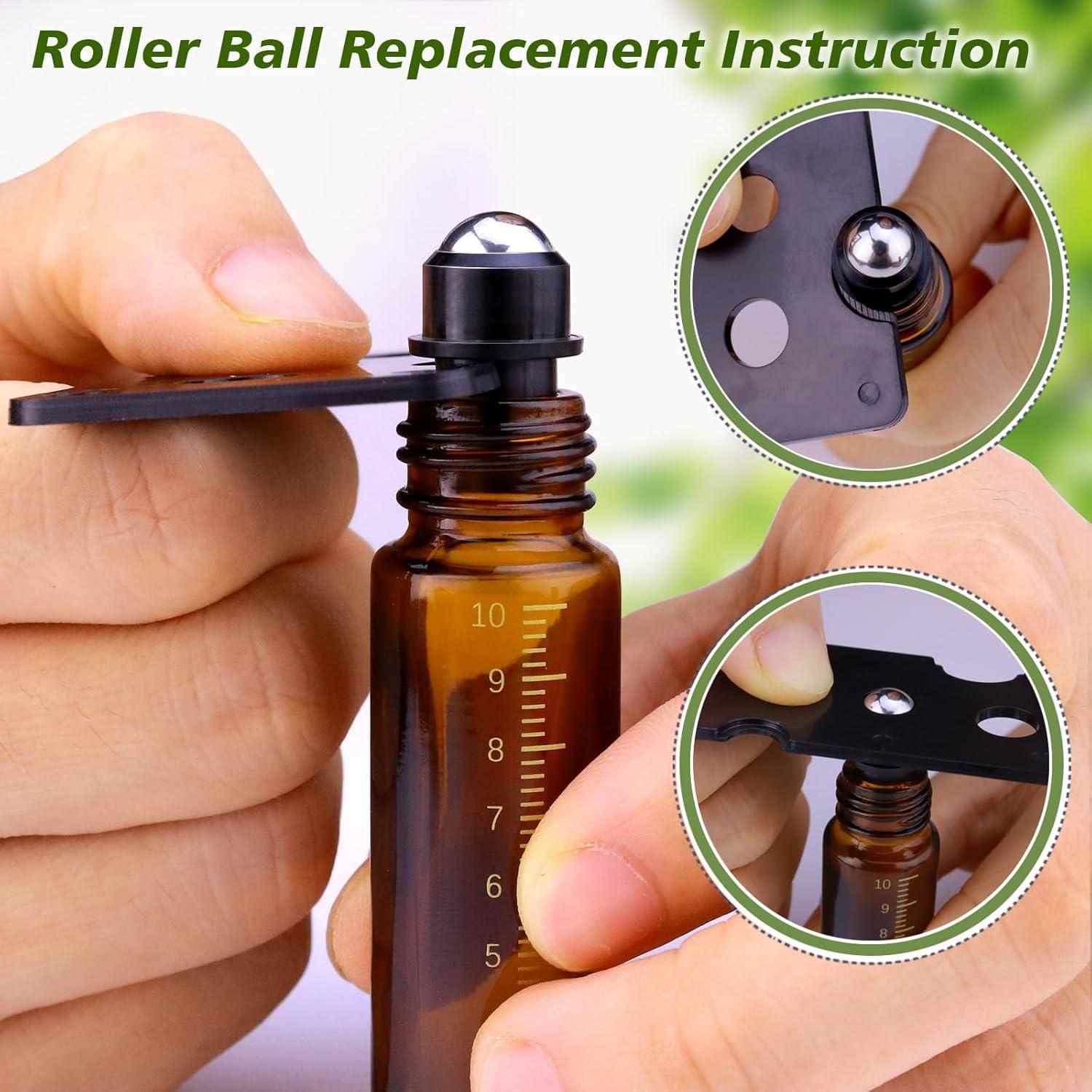 Paquete de 8 Botellas de Rodillo de Vidrio Ámbar 10ml Matifaner