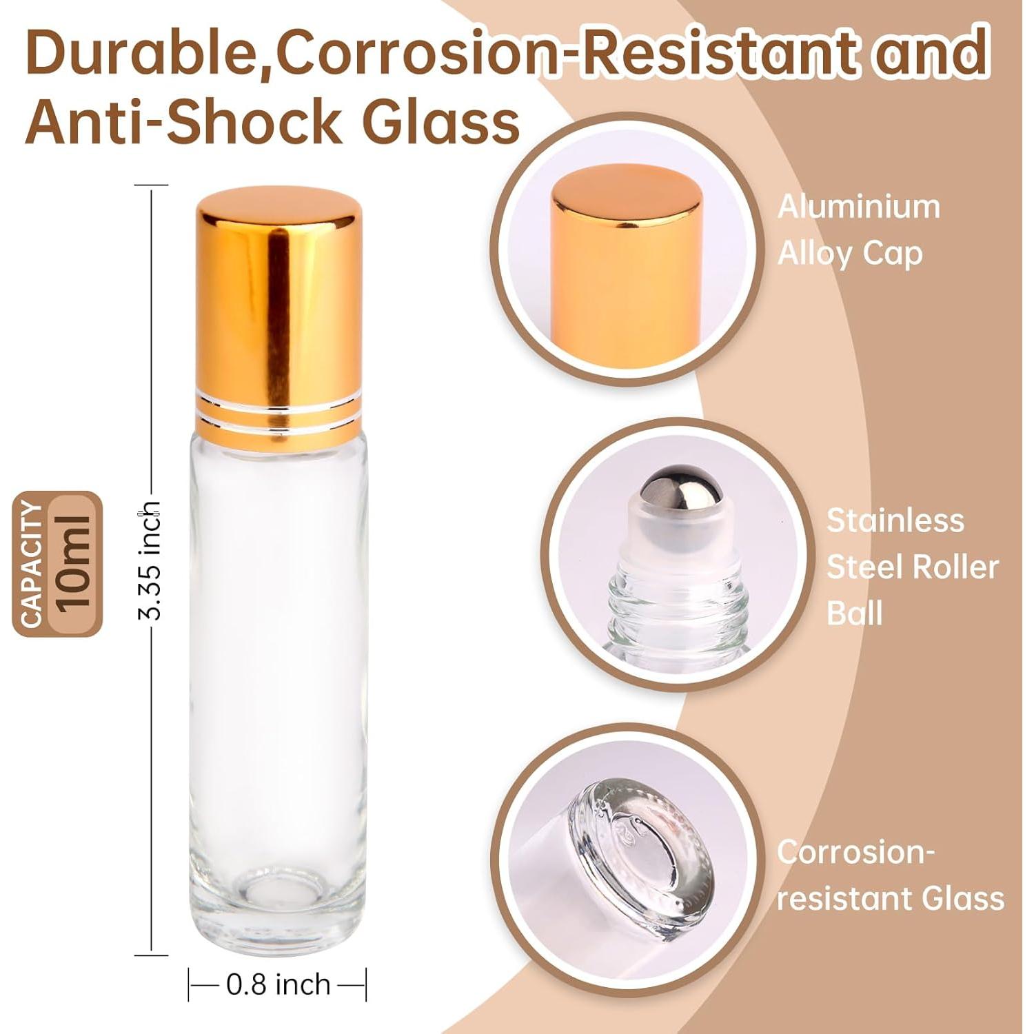 100 Botellas de Rodillo 10ml inice para Aceites Esenciales