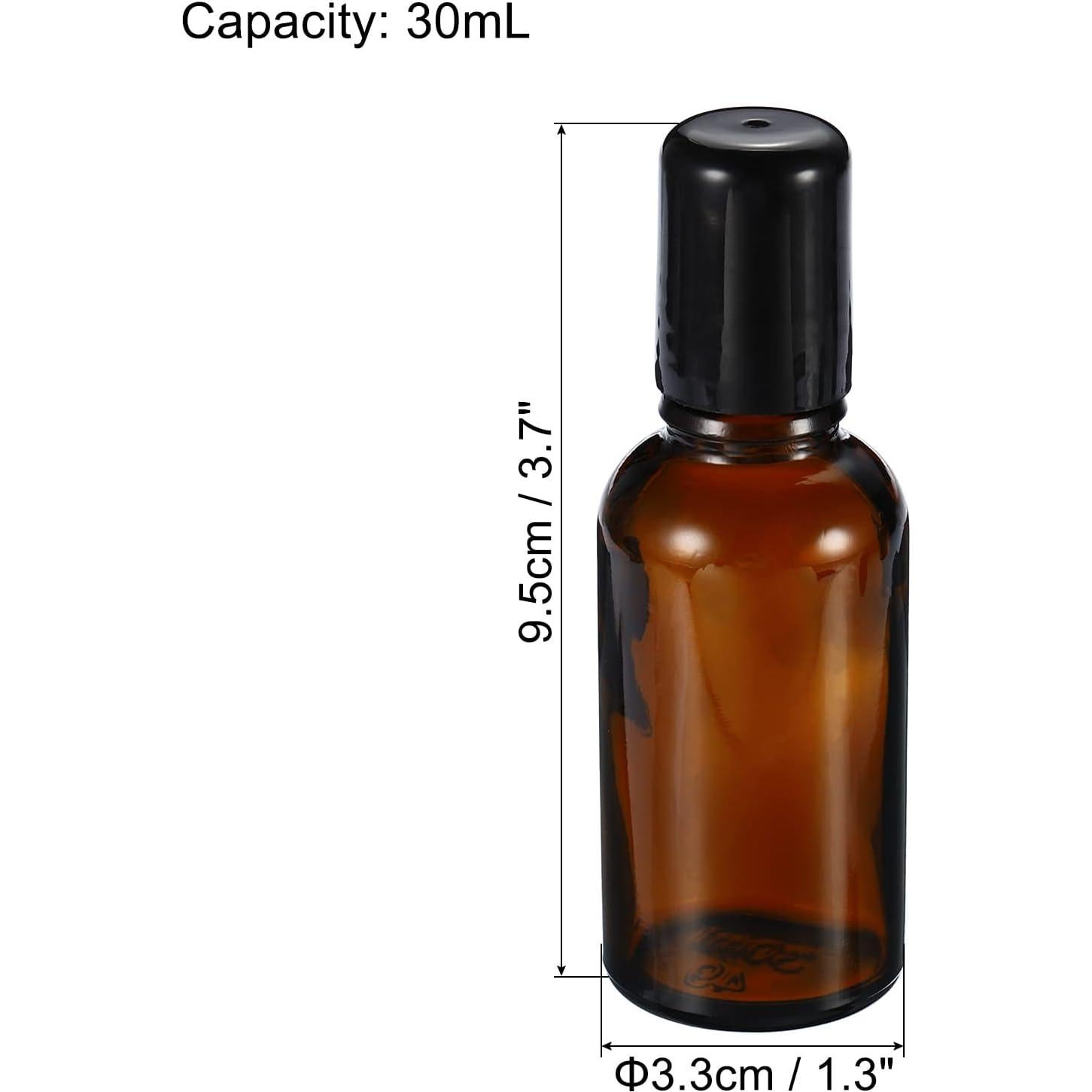 Botellas de Rodillo PATIKIL 30mL Vidrio Ámbar Paquete de 3