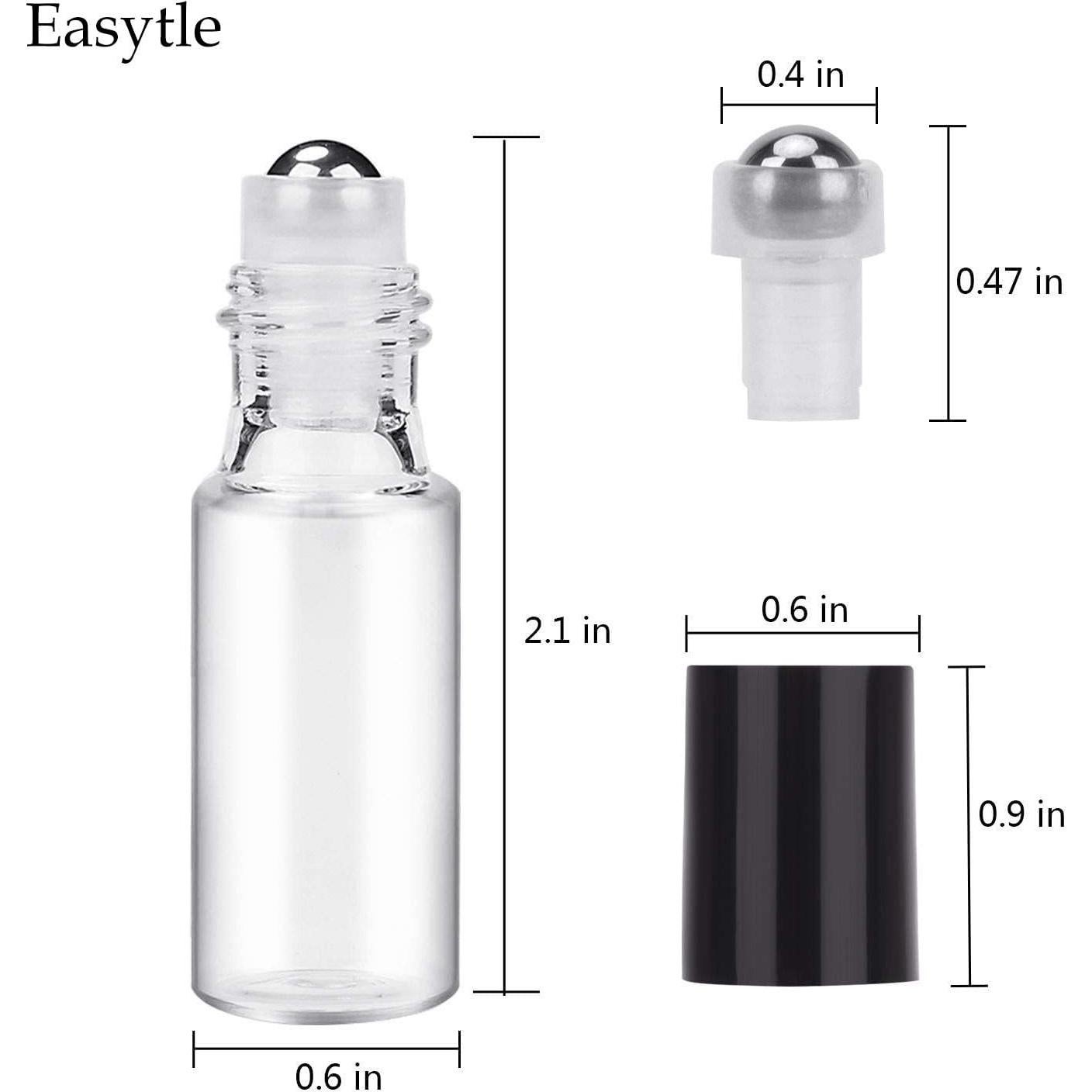 Botellas de Rodillo de Aceite Esencial Easytle 24x5ml Vidrio