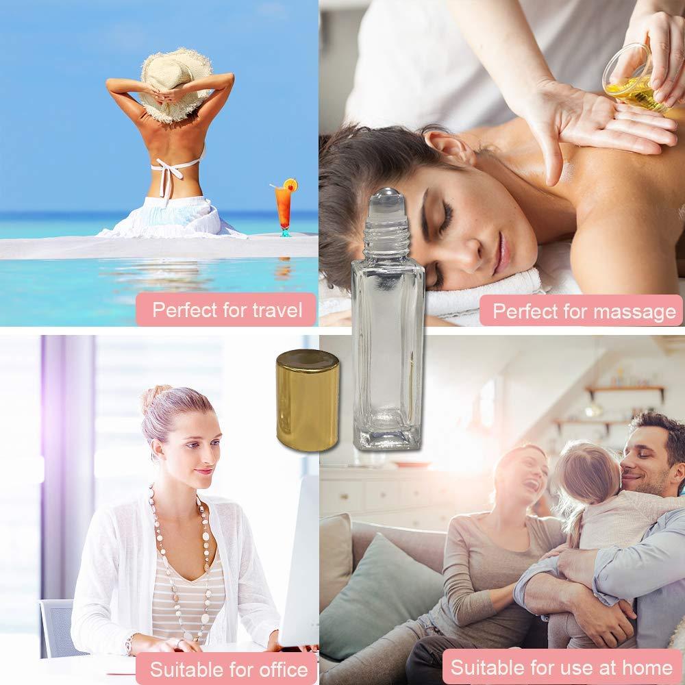 Botellas de Aceite Esencial Wifreo 10ml Cuadradas Pack de 4