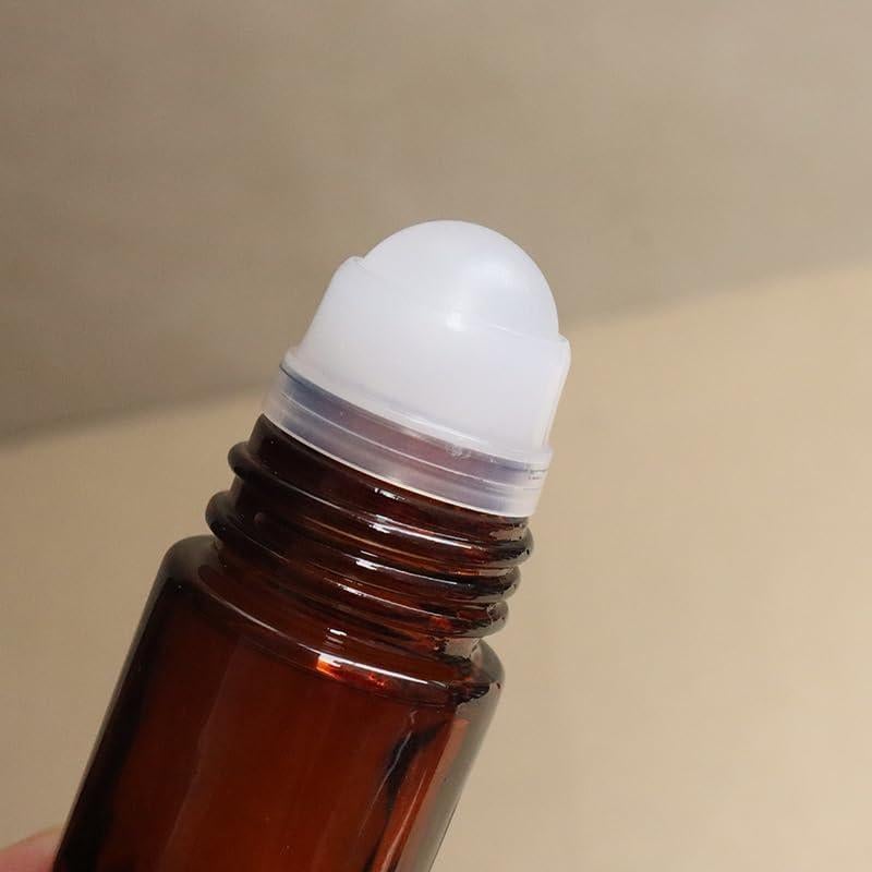 Juego de 2 Botellas Roll-on de Vidrio Marrón 50ml Mozff