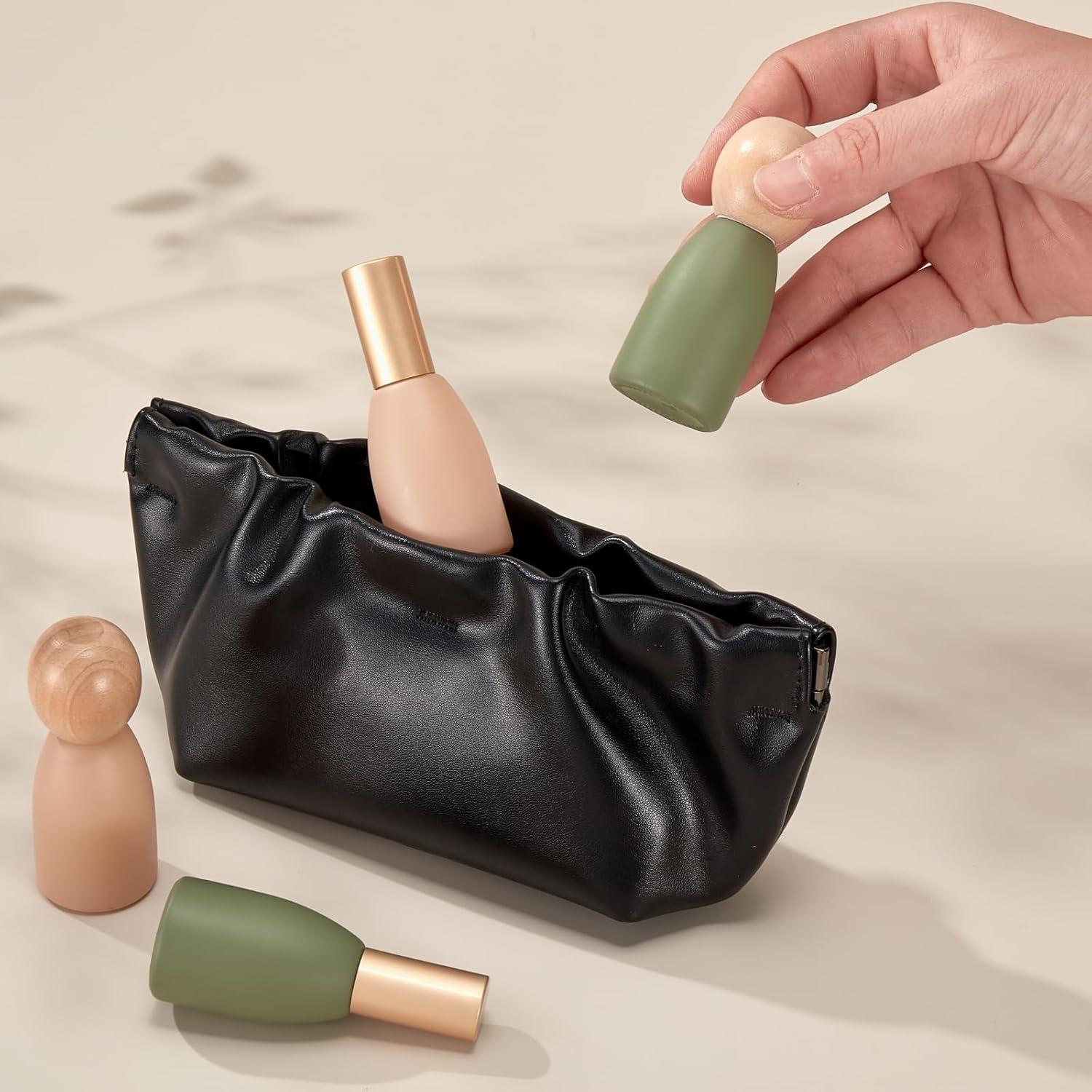 Botellas de vidrio rodantes Qeuly 10ml - Paquete de 4 para aceites