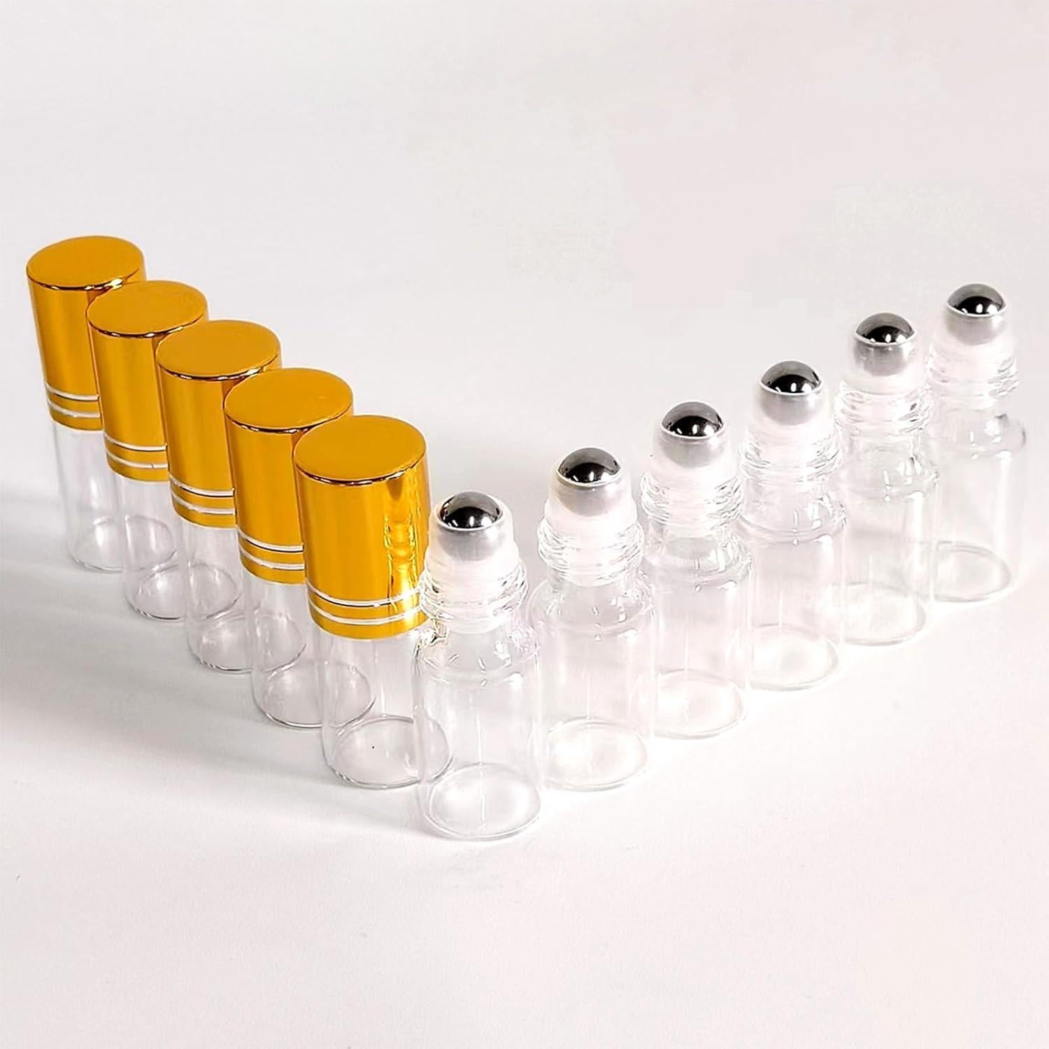 50 Botellas Roller de Vidrio 3ml PYAWI con Accesorios