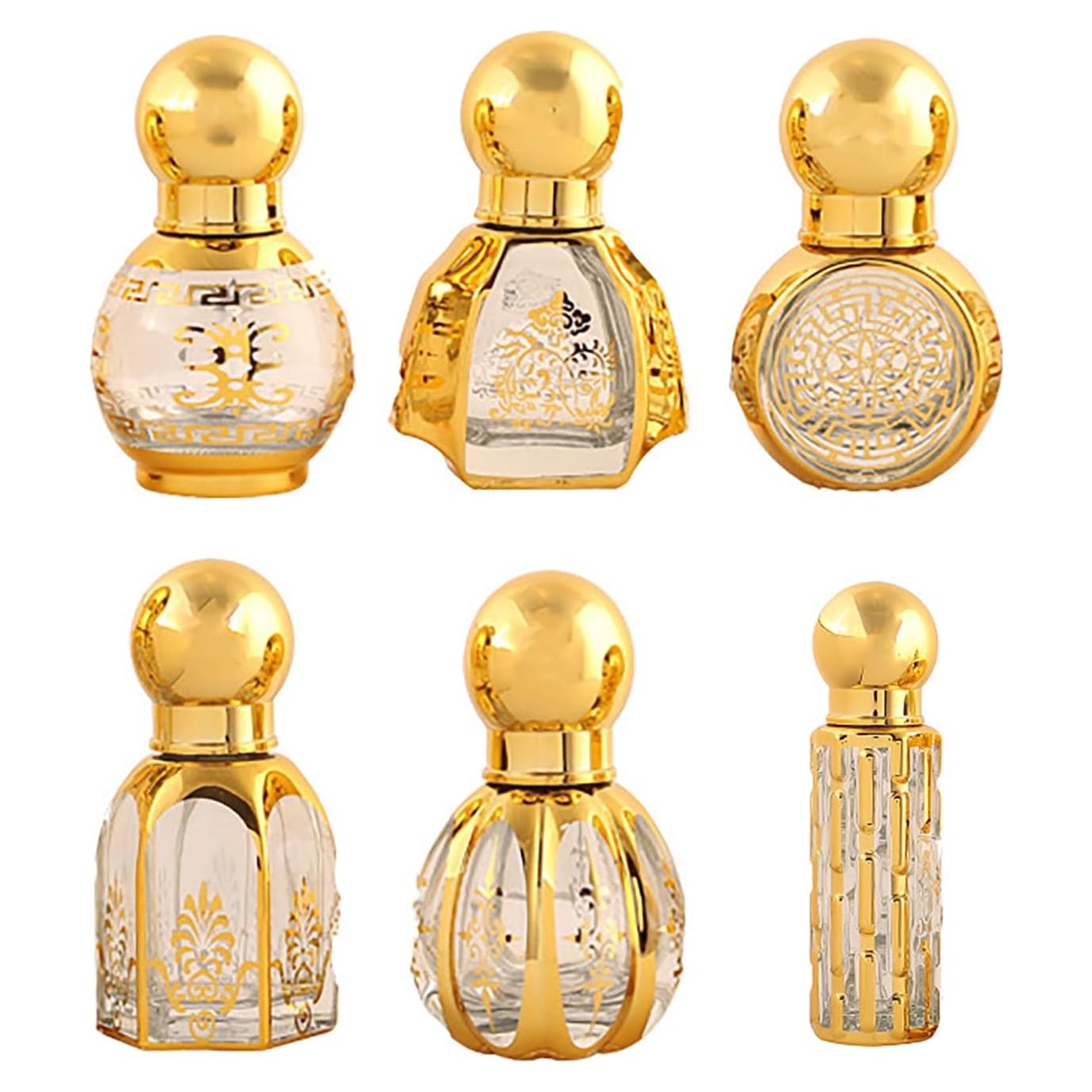 Set de 6 Botellas de Rodillo Vintage CHSEEO 8ml Vidrio