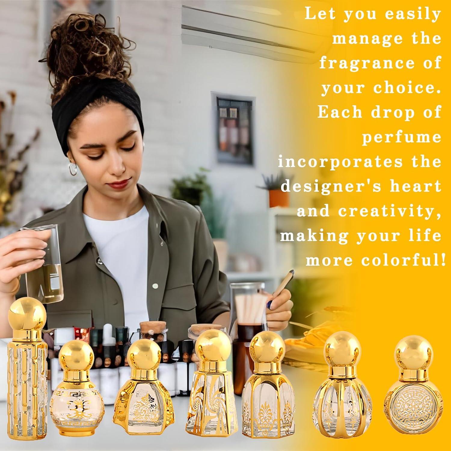 Set de 6 Botellas de Rodillo Vintage CHSEEO 8ml Vidrio