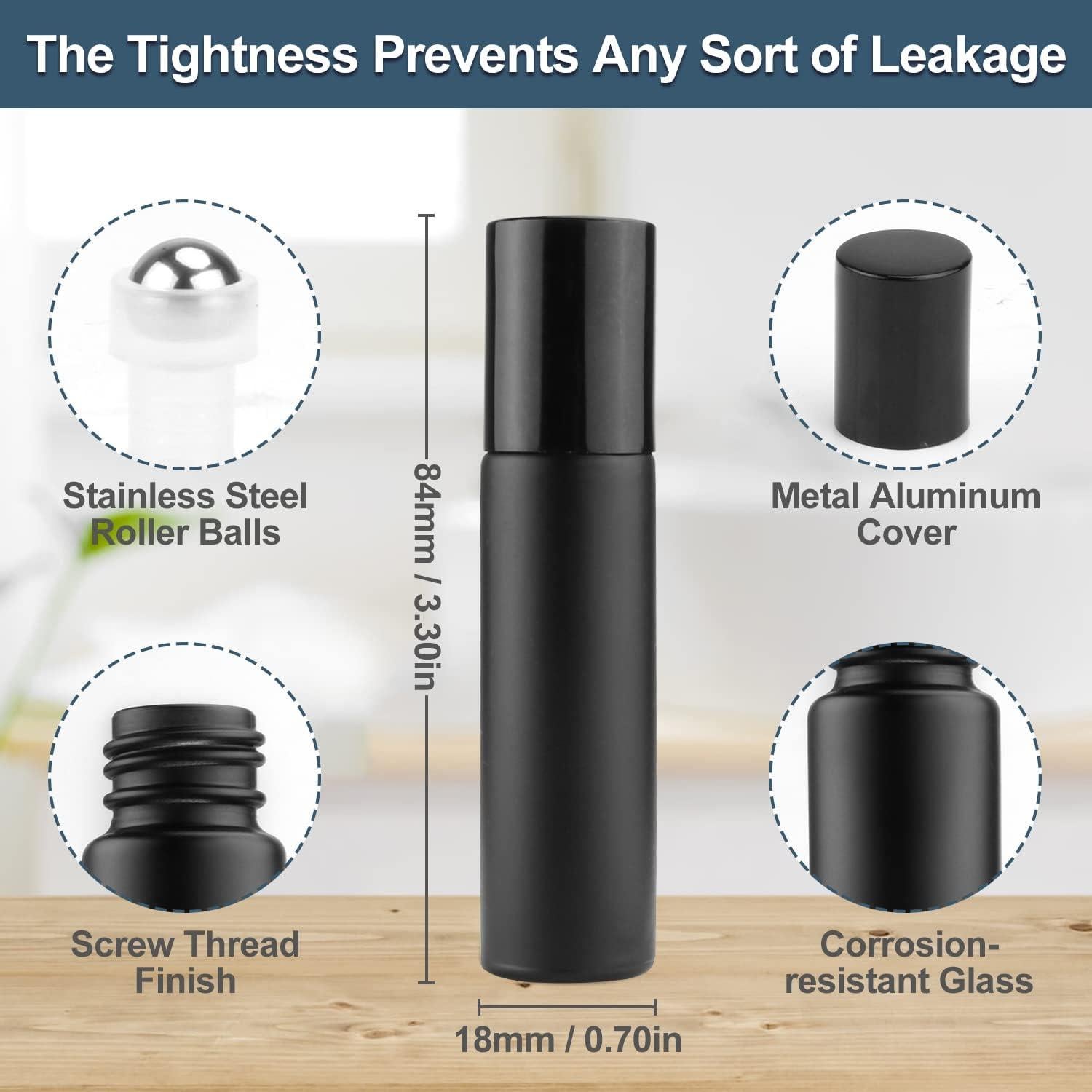 Paquete de 12 botellas de vidrio 10ml Wresty con rodillo