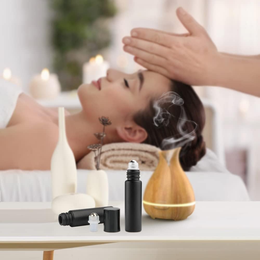 Paquete de 12 botellas de vidrio 10ml Wresty con rodillo