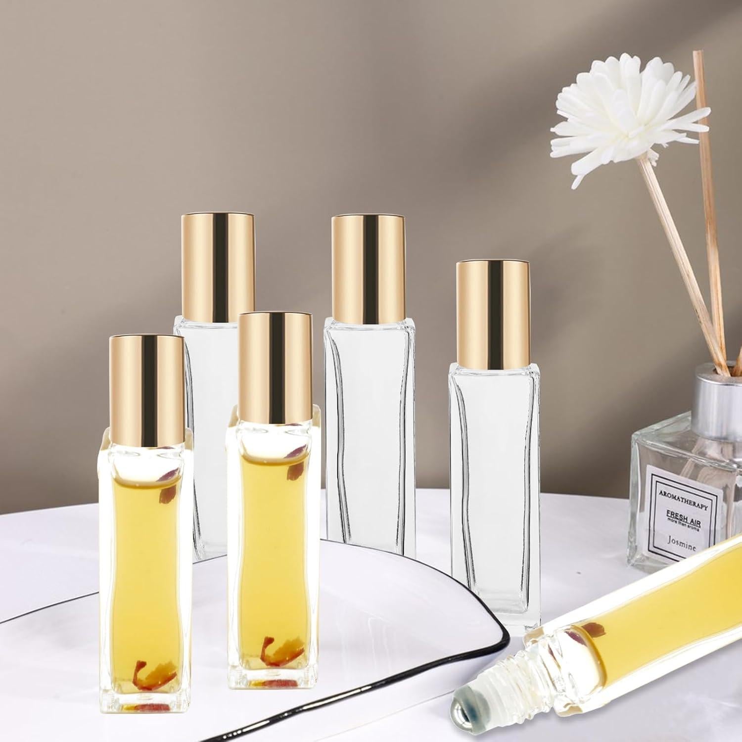 25 Botellas de Vidrio 10 ml para Aceites Esenciales Hzmssore