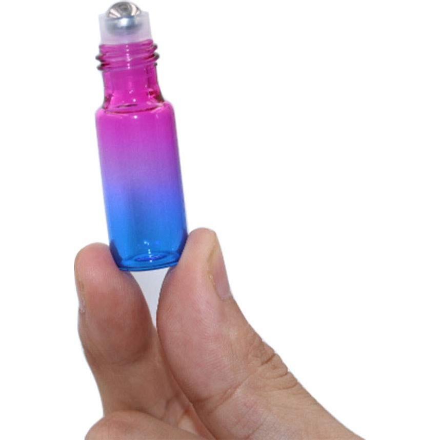 Paquete de 35 botellas de vidrio 5ml rosa-azul para aceites