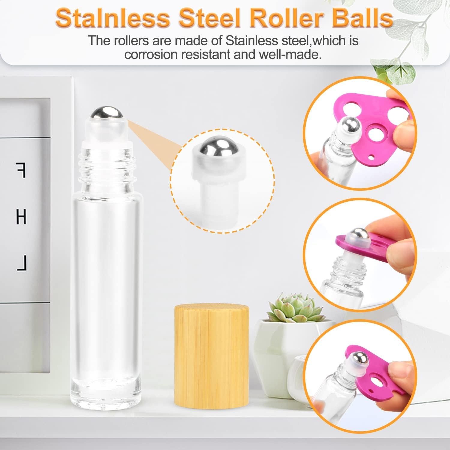 Paquete de 10 Botellas de Rodillo 10ml USRommaner Vidrio