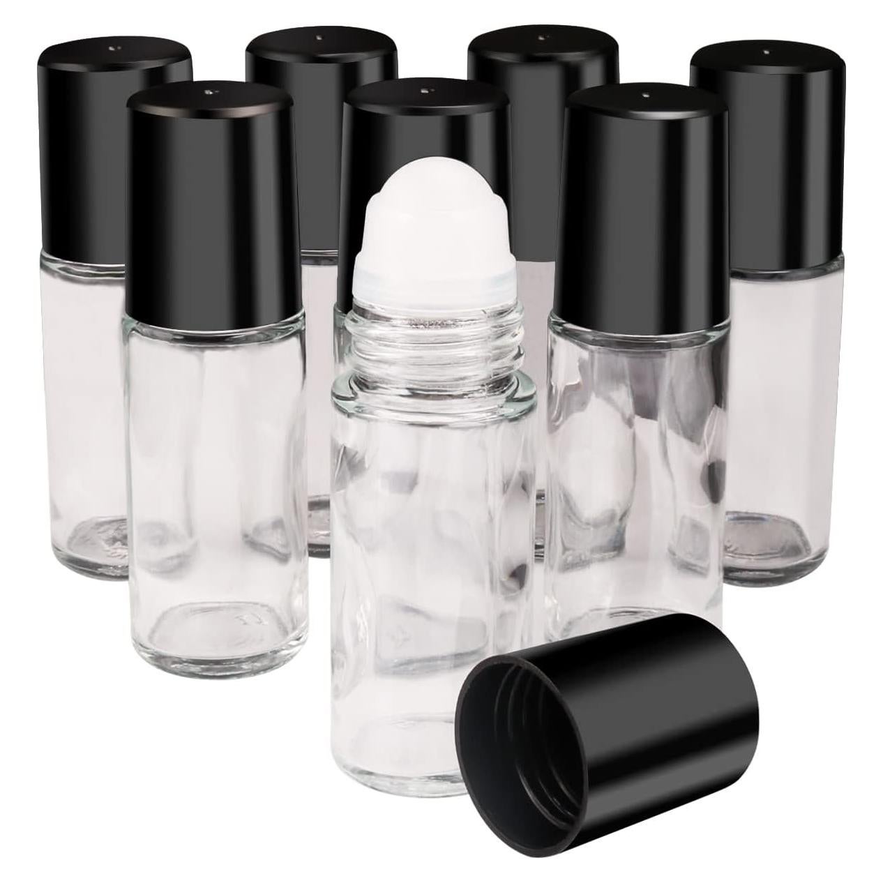 Paquete de 8 botellas de vidrio roll-on 30ml BOSMIOW para viaje