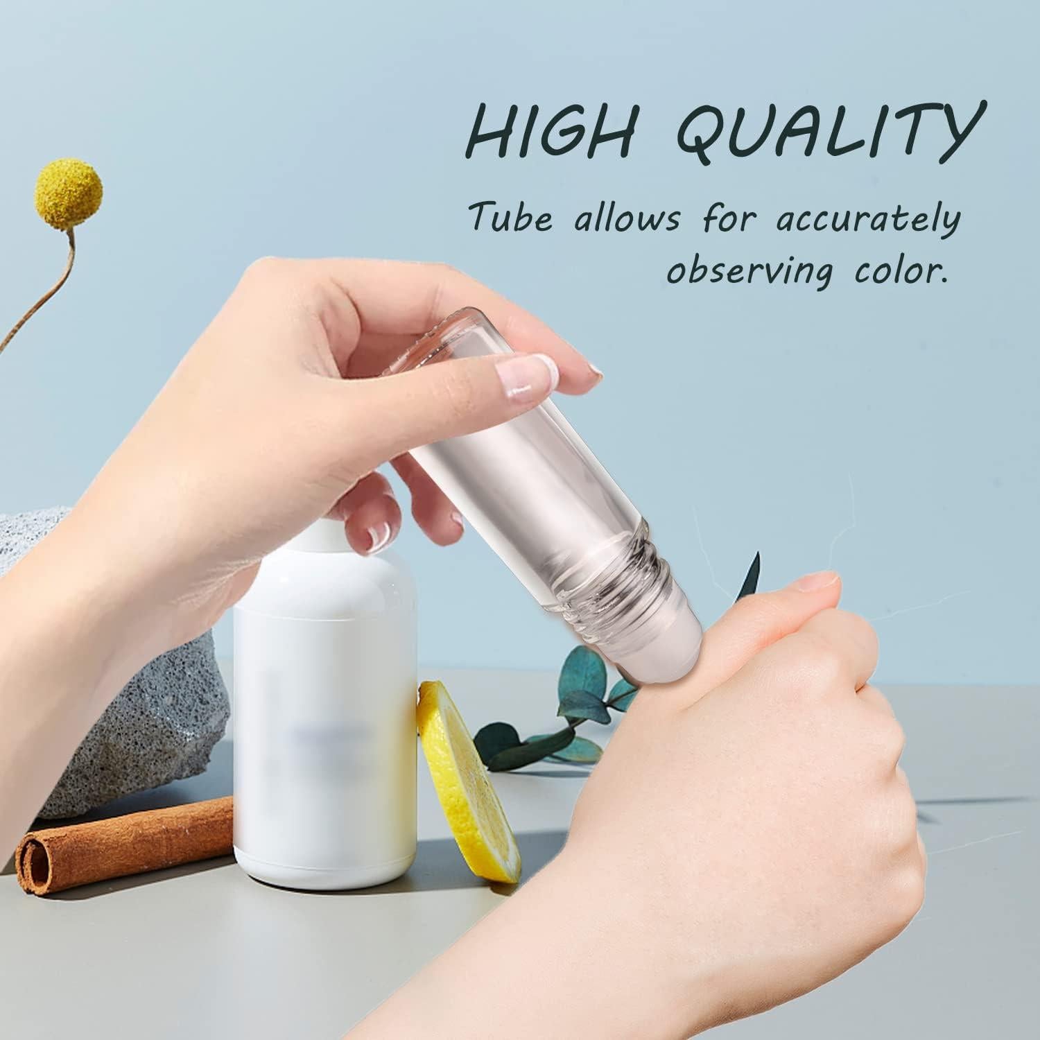 Paquete de 8 botellas de vidrio roll-on 30ml BOSMIOW para viaje