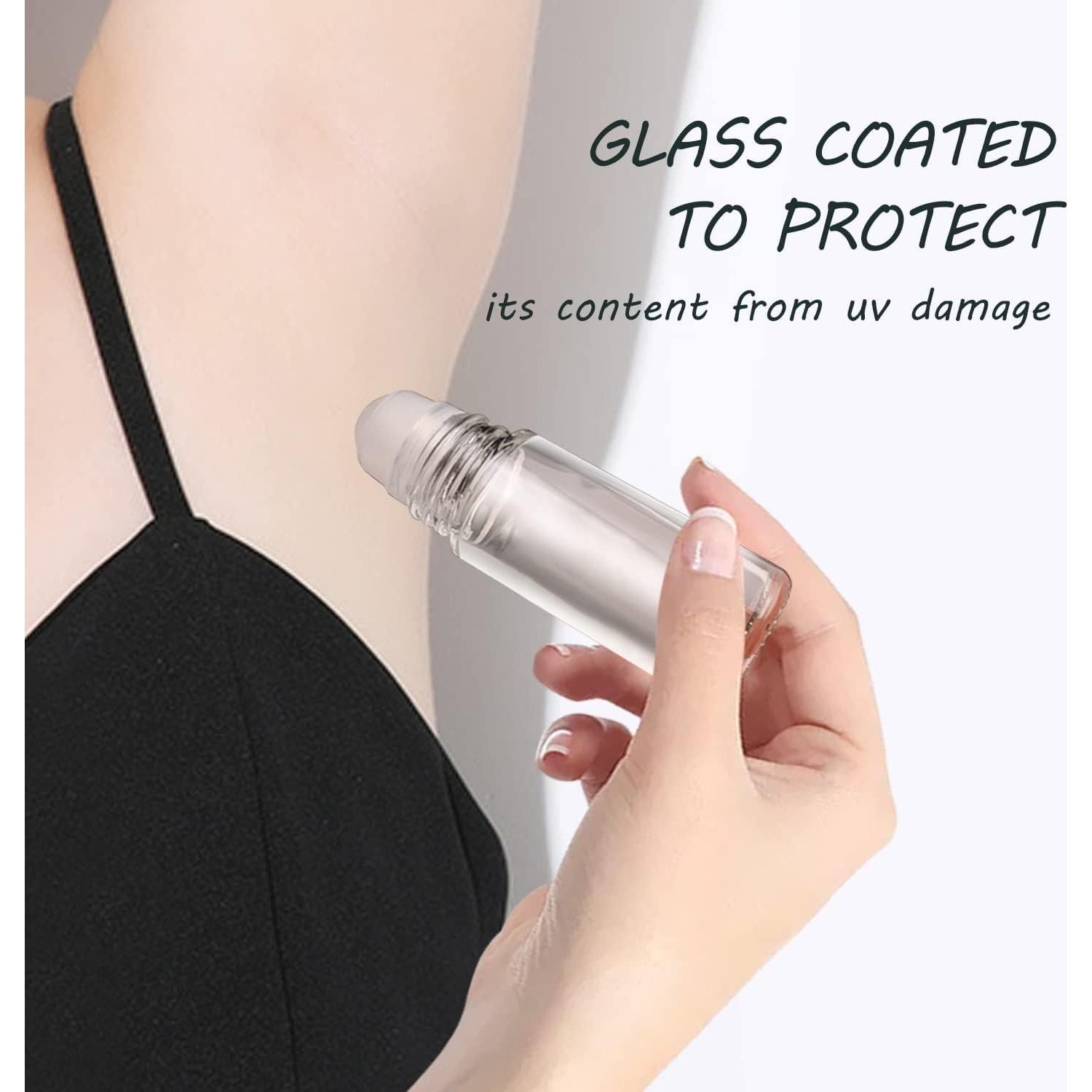 Paquete de 8 botellas de vidrio roll-on 30ml BOSMIOW para viaje