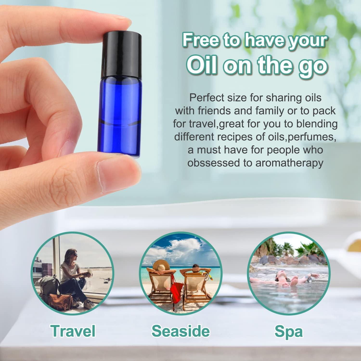 Paquete de 50 Botellas de Vidrio 3ml con Rodillo Furnido