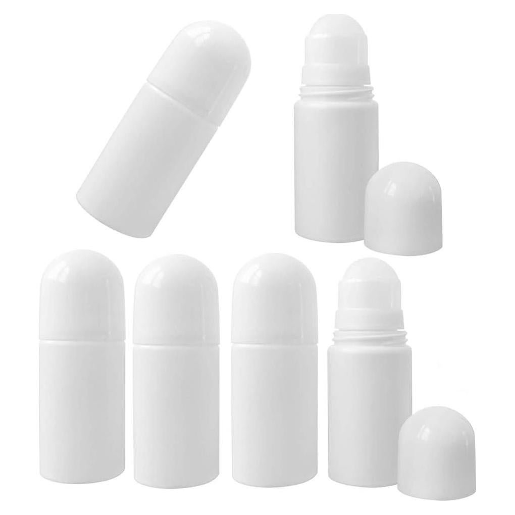 6 Botellas Vacías Reutilizables 50ml con Rodillo lasenersm
