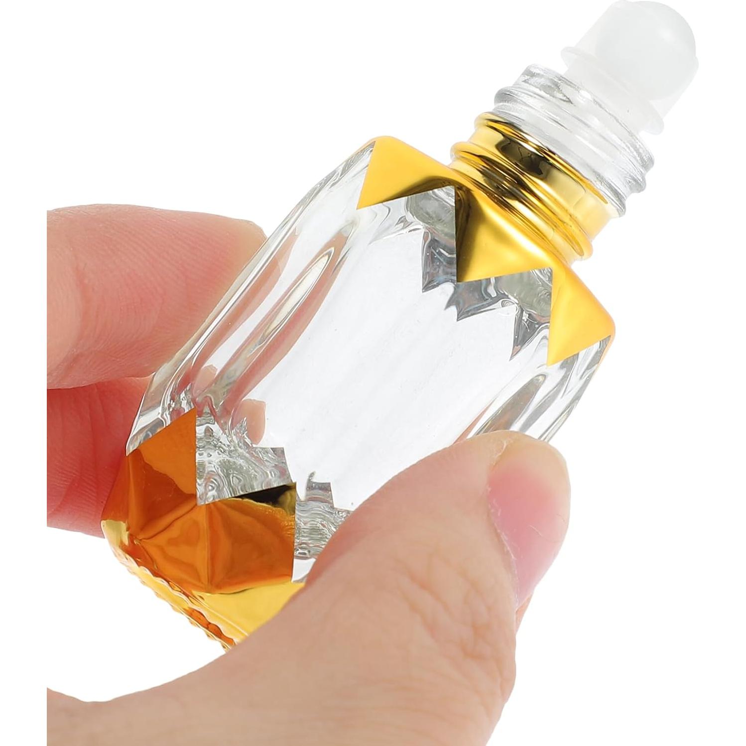 Botellas de Rodillo Ciieeo 6ml de Vidrio Rellenables 4Pcs