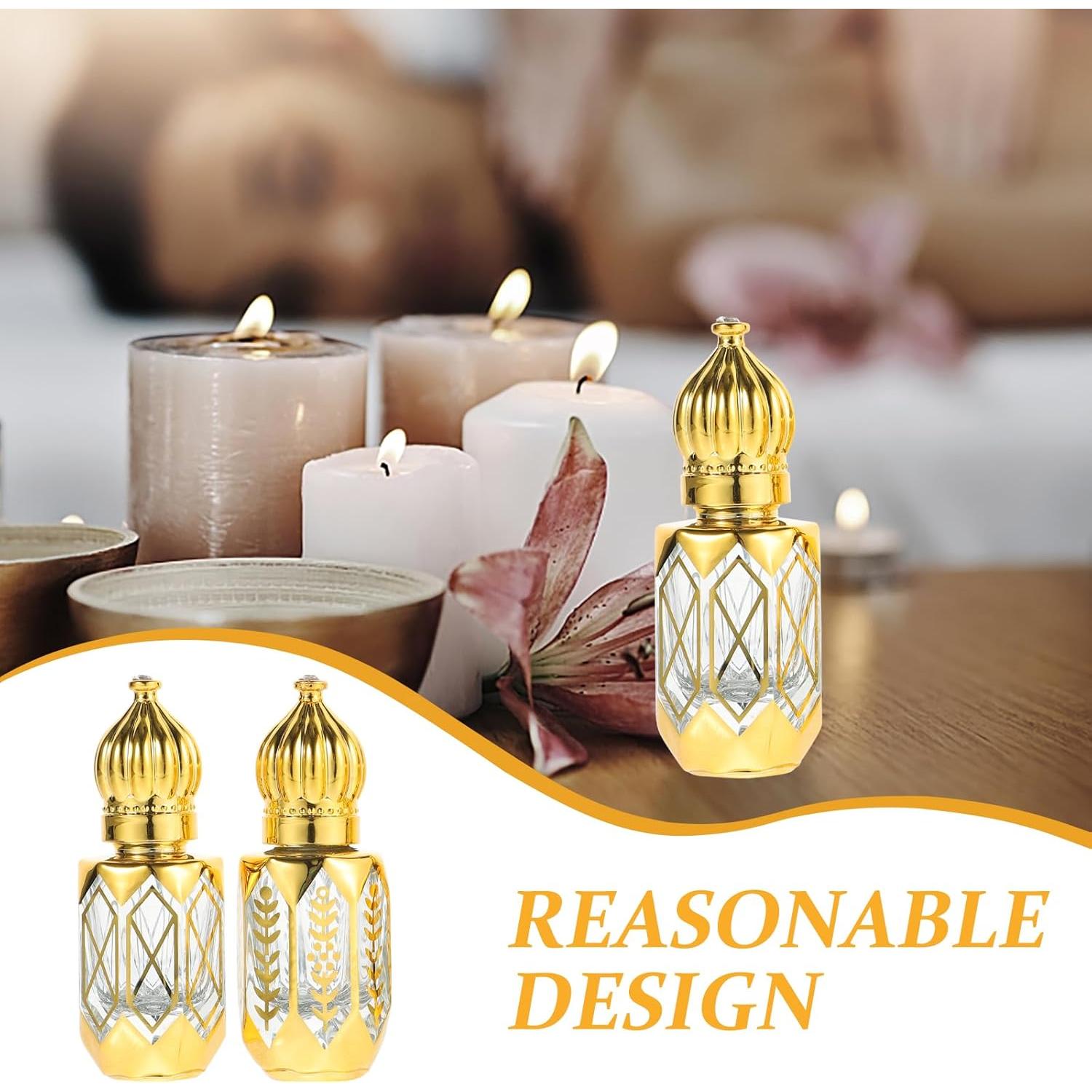 Botellas de Rodillo Ciieeo 6ml de Vidrio Rellenables 4Pcs